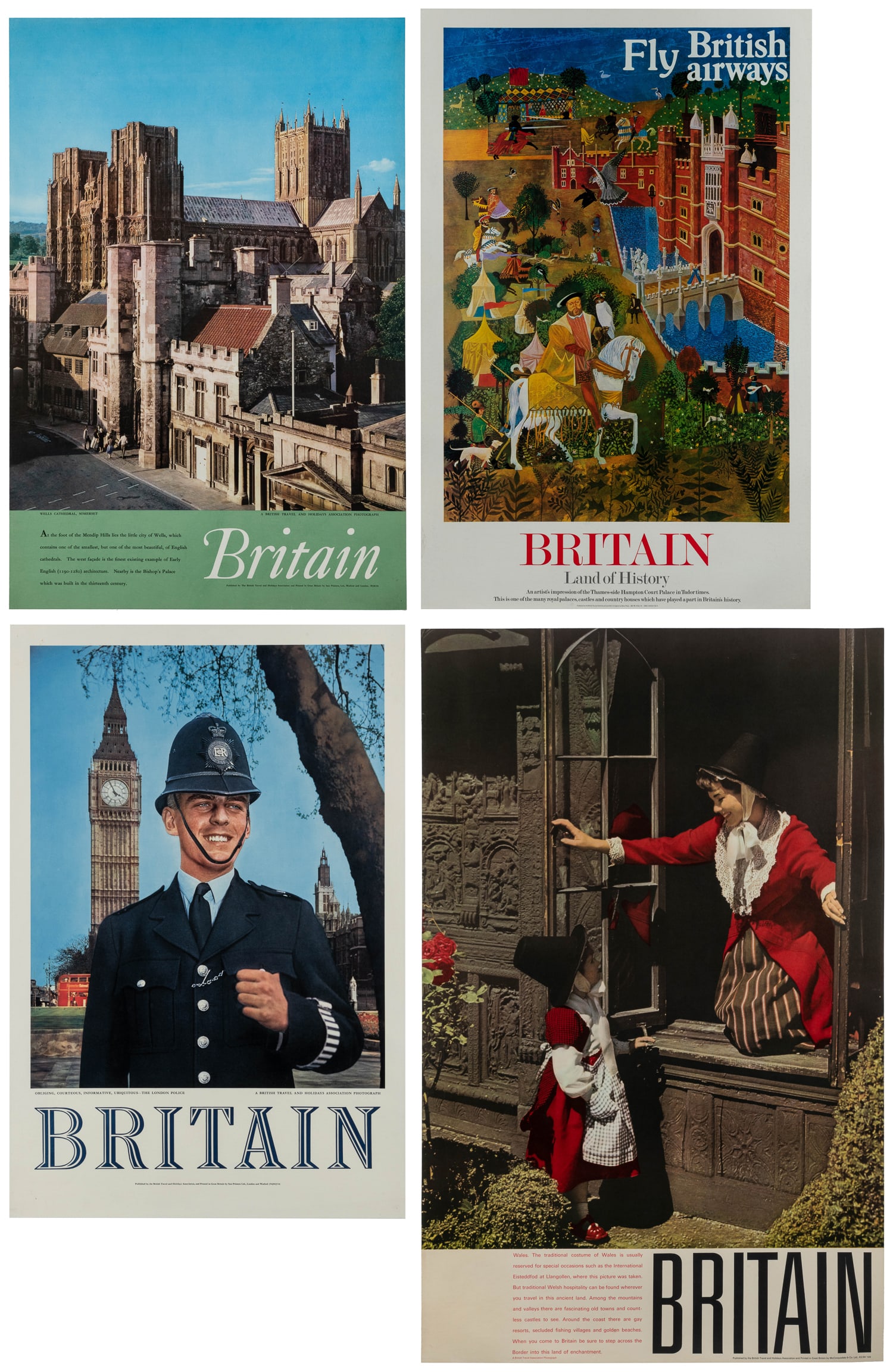 [BRITISH TRAVEL]. Group of 4 posters. (1 of 5)