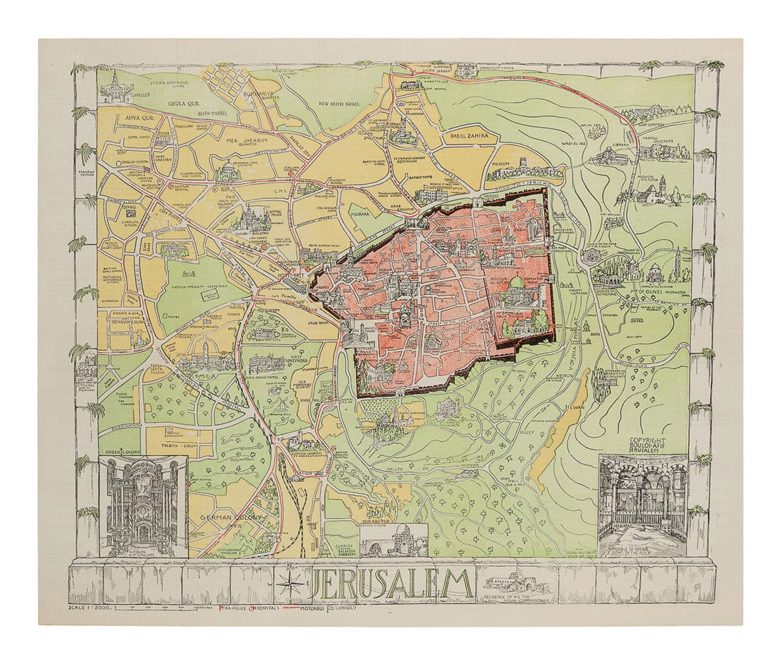 GAUER, Bernhard (1882 - 1955).¬†Jerusalem.¬†Circa 1935. (1 of 1)