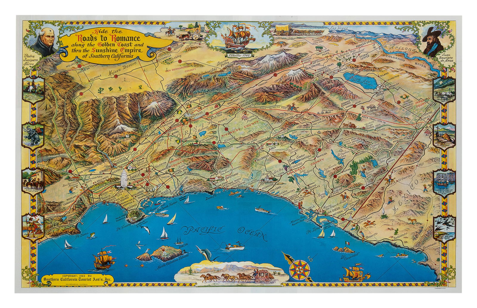 PUTNAM, Claude G. (1884 - 1955).¬†Ride the Roads to Romance along the Golden Coast and (1 of 1)