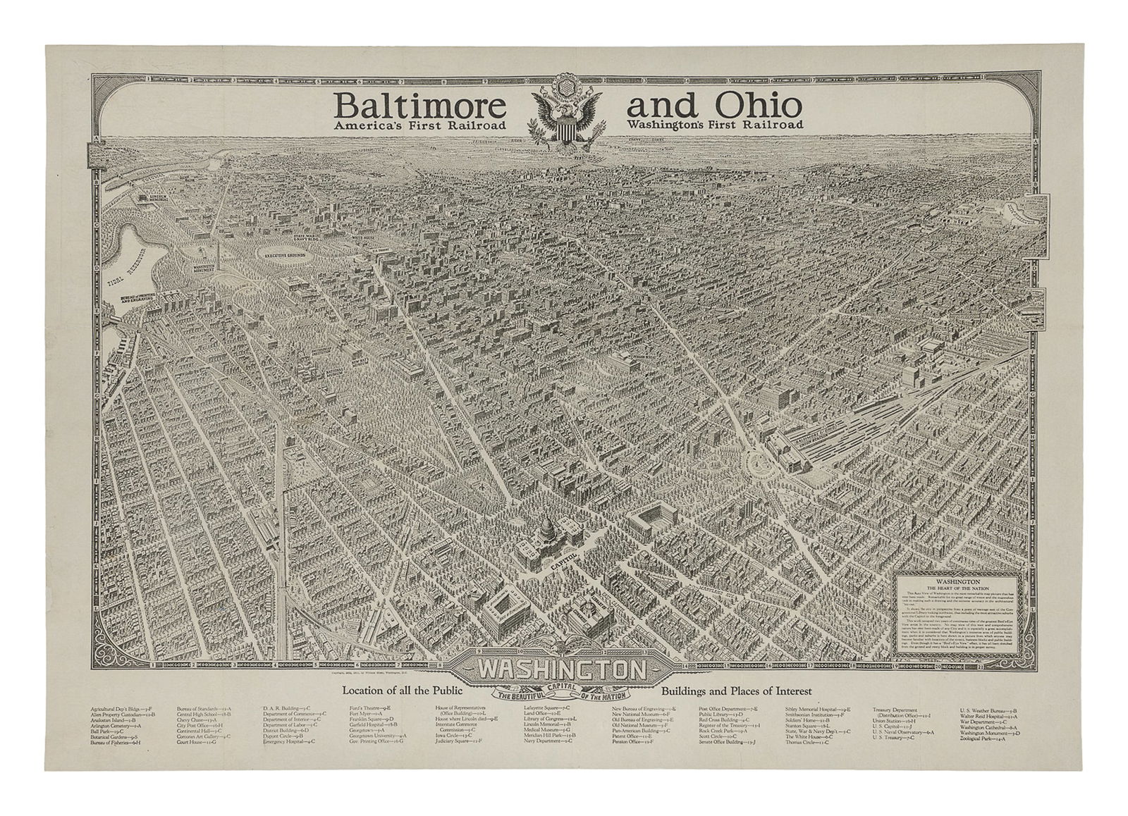 OLSEN, William (late 19th-early 20th century). Washington: The Beautiful Capital of the Nation.  (1 of 1)