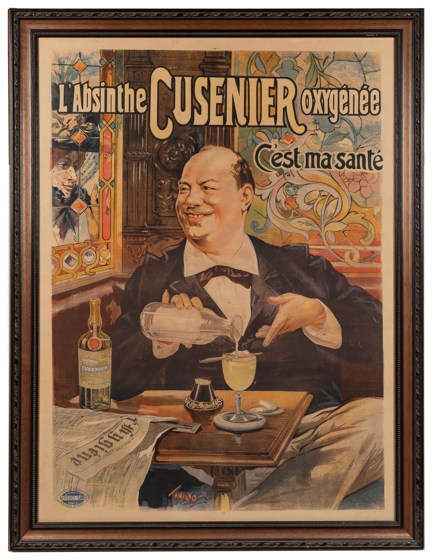 TAMAGNO, Francisco (1851 - 1933). L'Absinthe Cusenier Oxygenee. 1896. (1 of 1)
