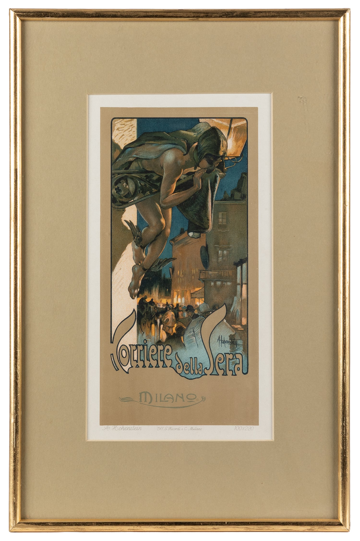 HOHENSTEIN, Adolph (1854¬†- 1928). Corriere della Sera.¬† (1 of 1)