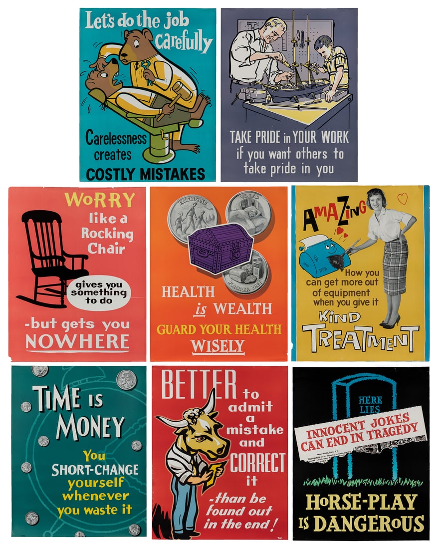 Set of 8 work incentive / motivation posters. (1 of 9)