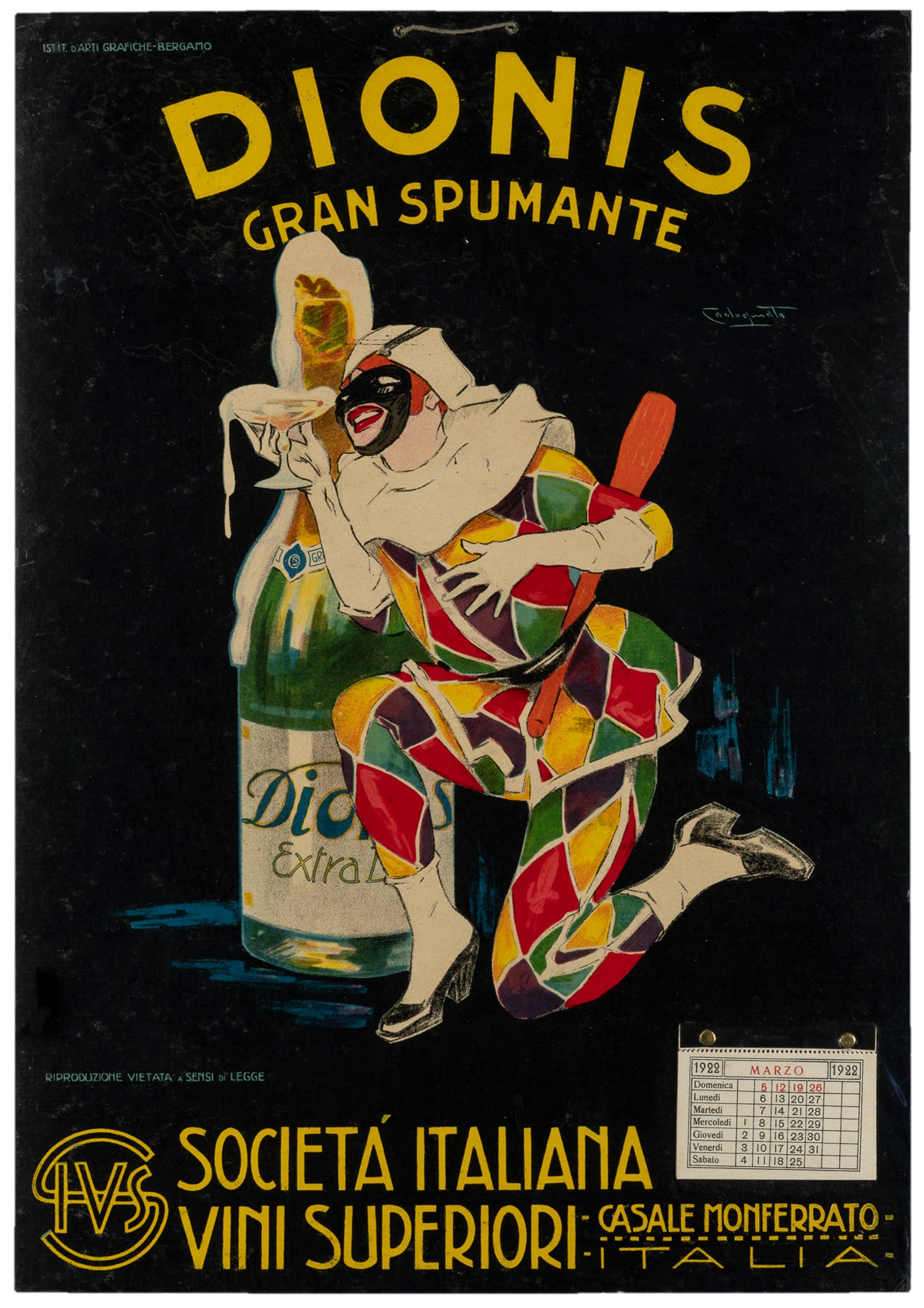 CODOGNATO, Plinio. Dionis Gran Spumante. 1922. (1 of 1)