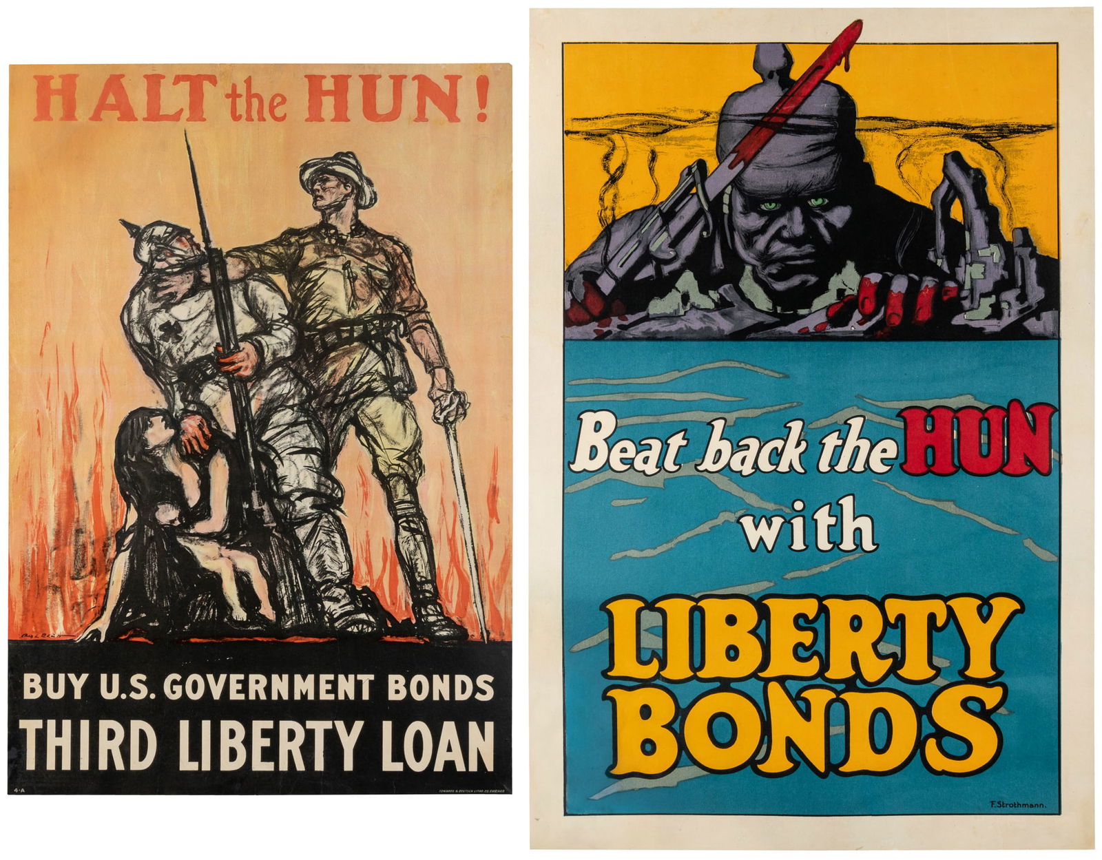 [WORLD WAR I]. Two Liberty Bonds posters. (1 of 3)