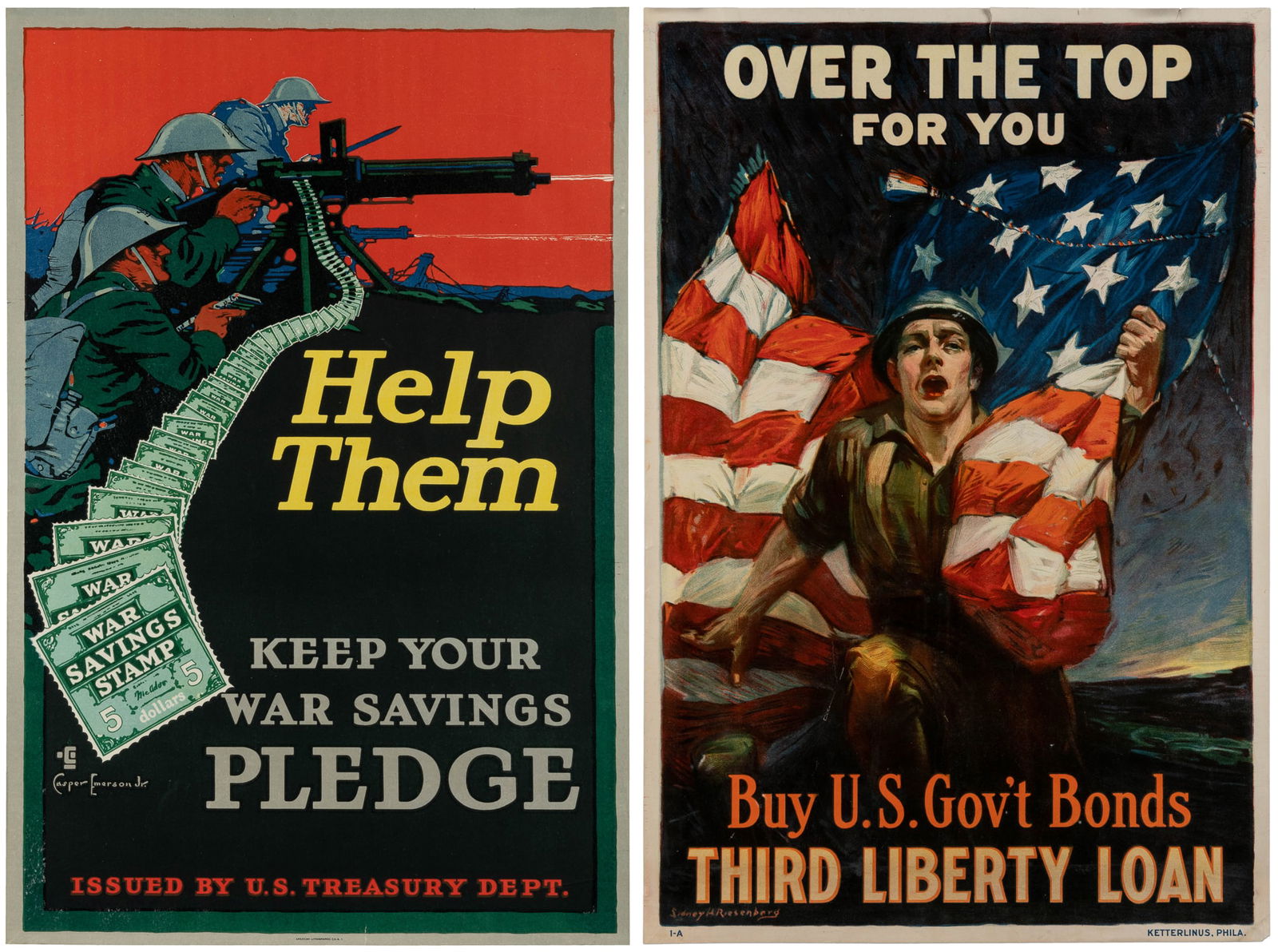 [WORLD WAR I]. Two propaganda posters. (1 of 3)