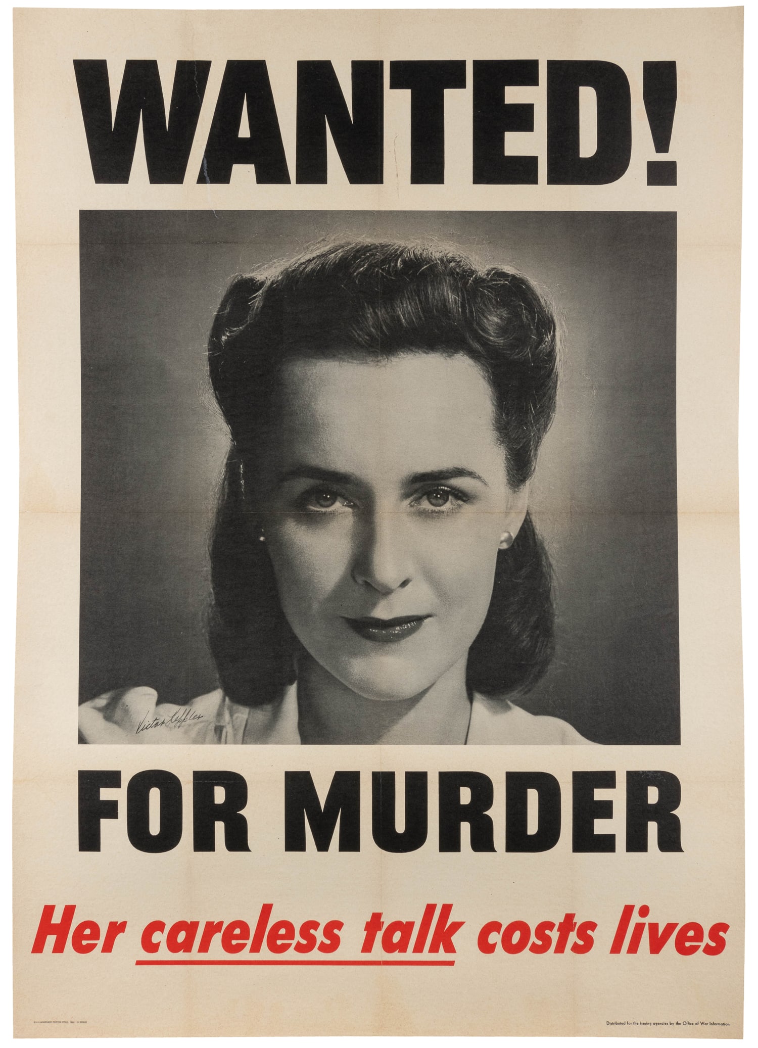 KEPPLER, Victor (1904-1987). Wanted for Murder! /Careless Talk. 1944. (1 of 1)