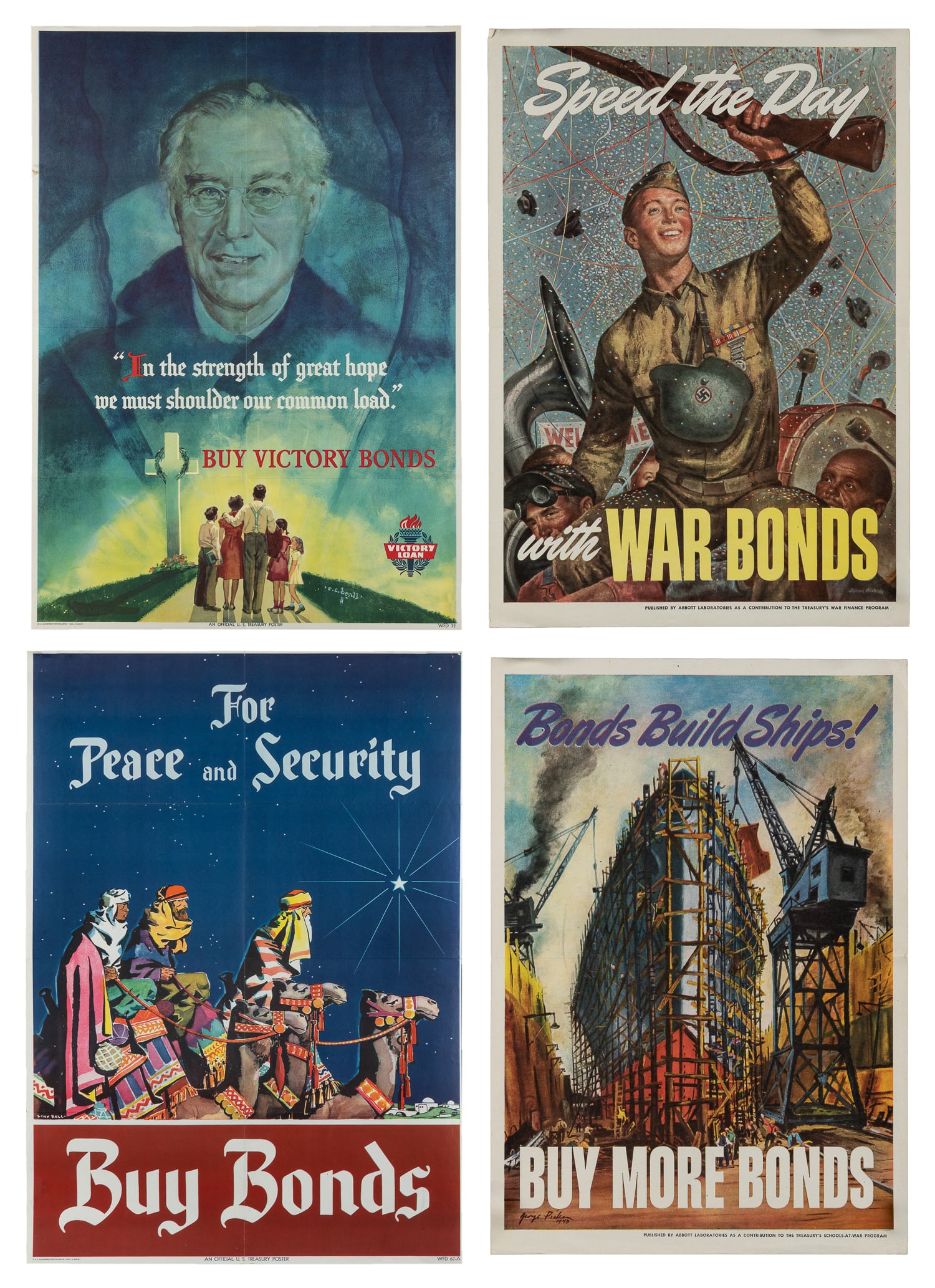 [WORLD WAR II]. Four propaganda posters. (1 of 5)
