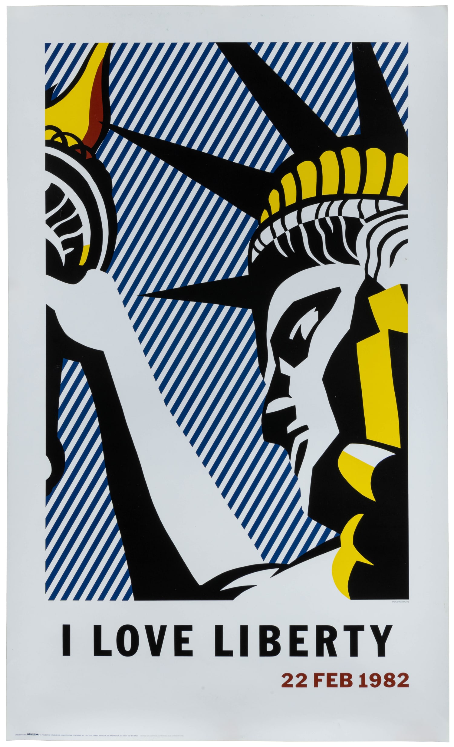LICHTENSTEIN, Roy (1923 - 1997). I Love Liberty. 1982. (1 of 1)