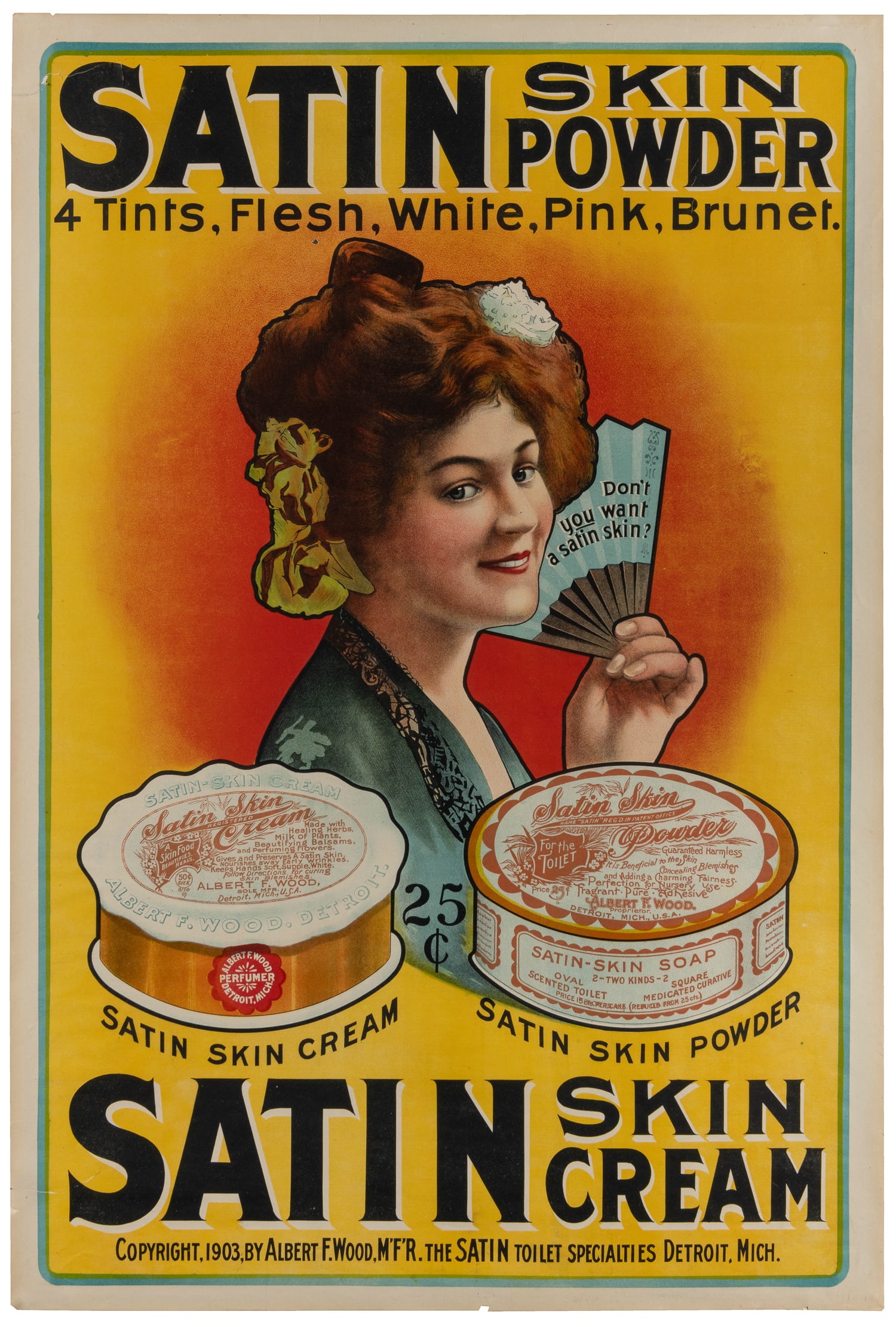 Satin Skin Powder / Satin Skin Cream. 1903. (1 of 1)