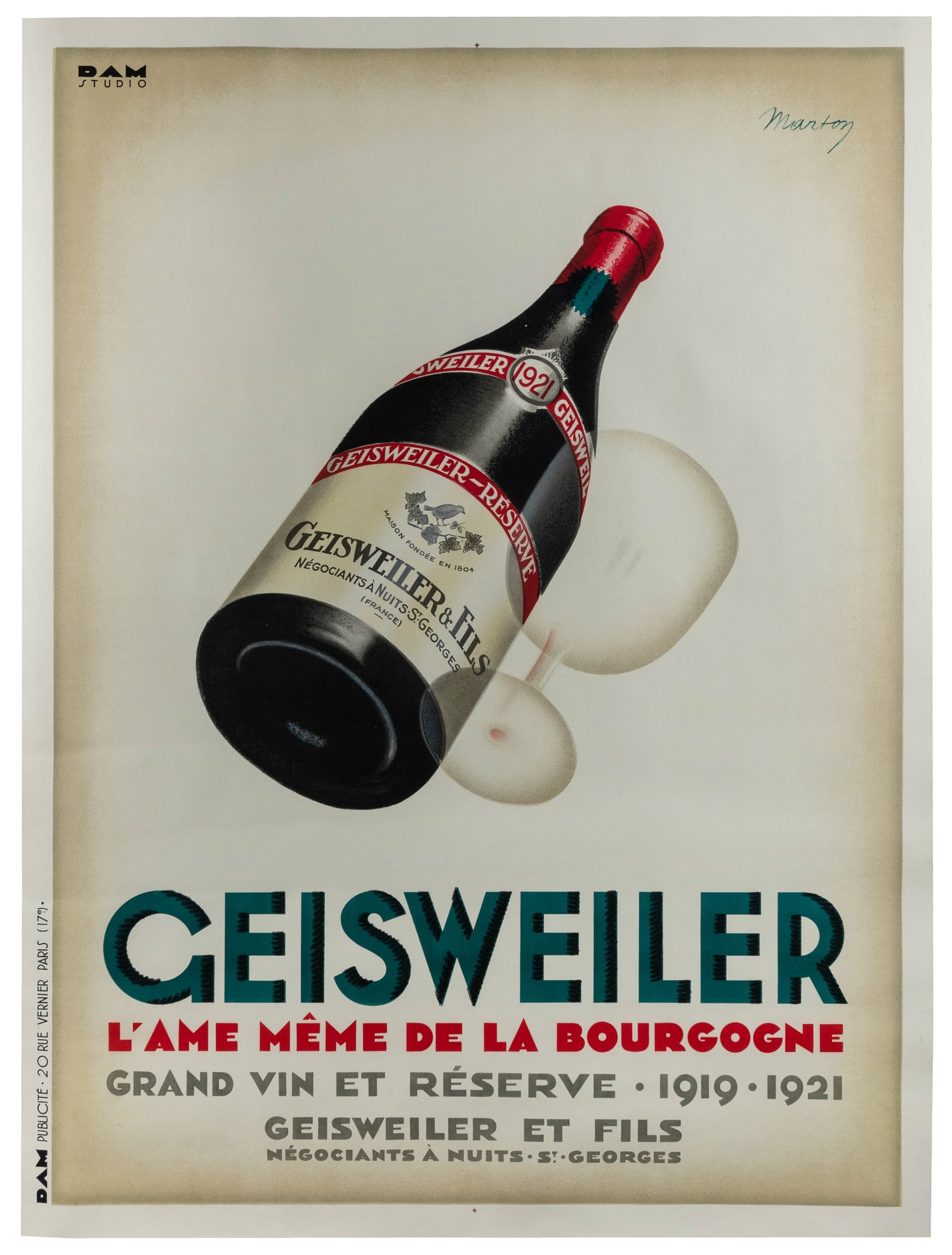 MARTON, Lajos (1891 - 1952). Geisweiler. 1921. (1 of 1)