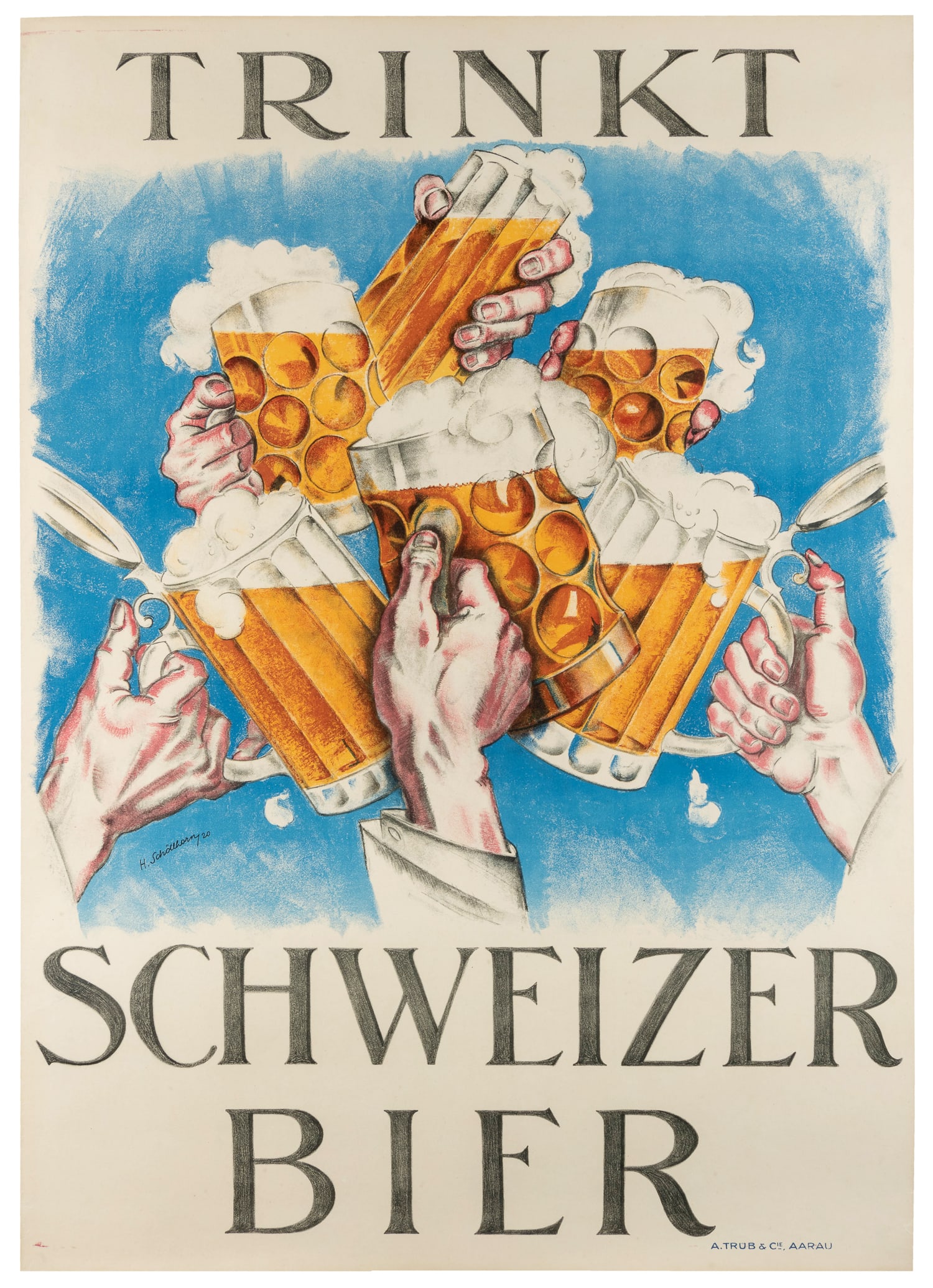 HANS SCHOELLHORN (HANS SCH√ñLLHORN) (1892 ‚Äì 1982). Trinkt Schweizer (1 of 1)