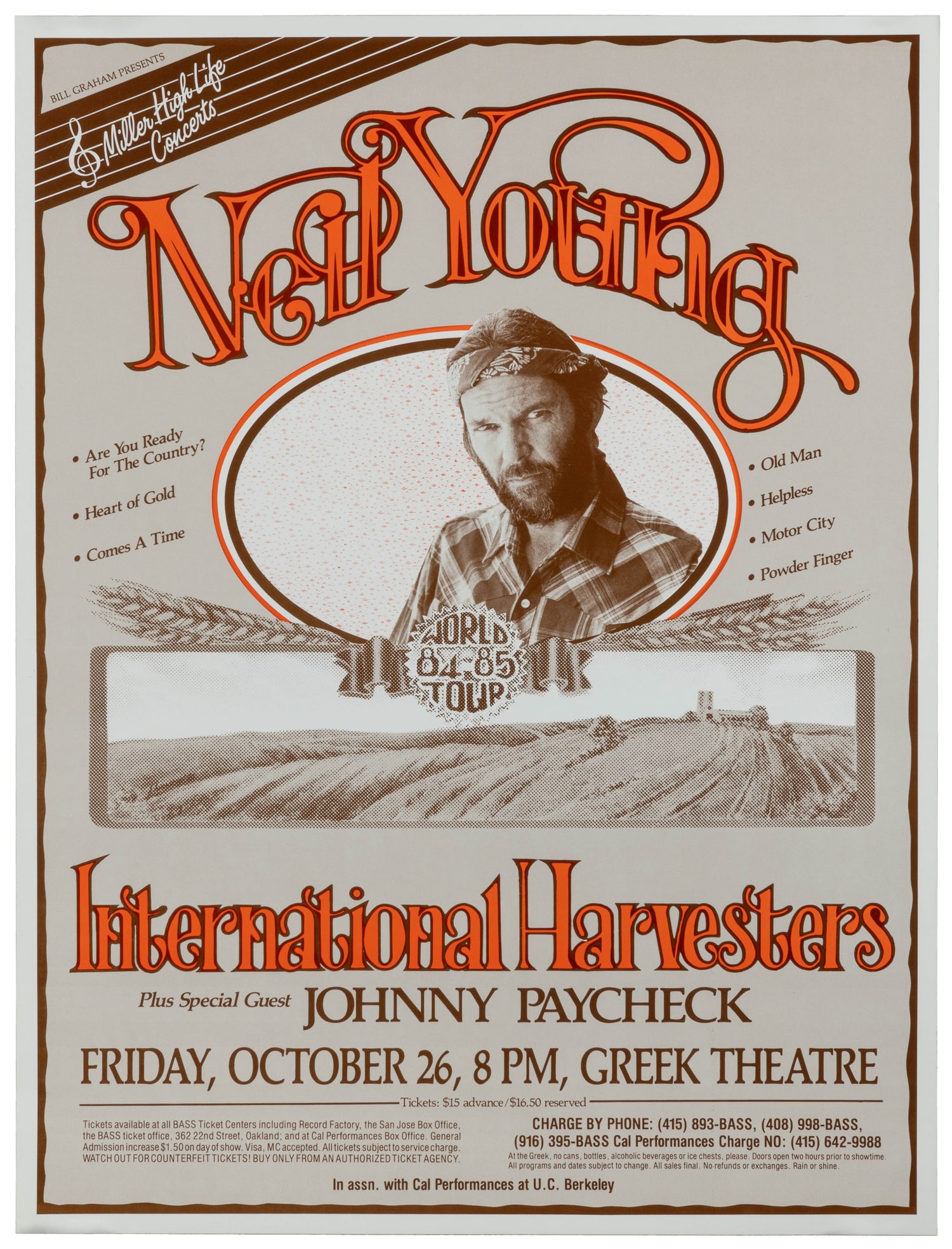 Neil Young and the International Harvesters / Greek Theatre. 1984. (1 of 1)