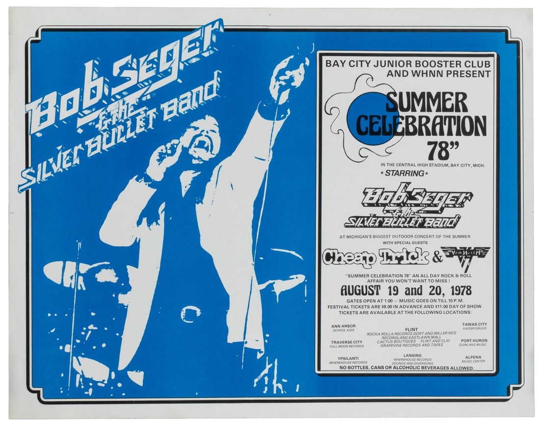 Bob Seger & The Silver Bullet Band / Summer Celebration. 1978. (1 of 1)