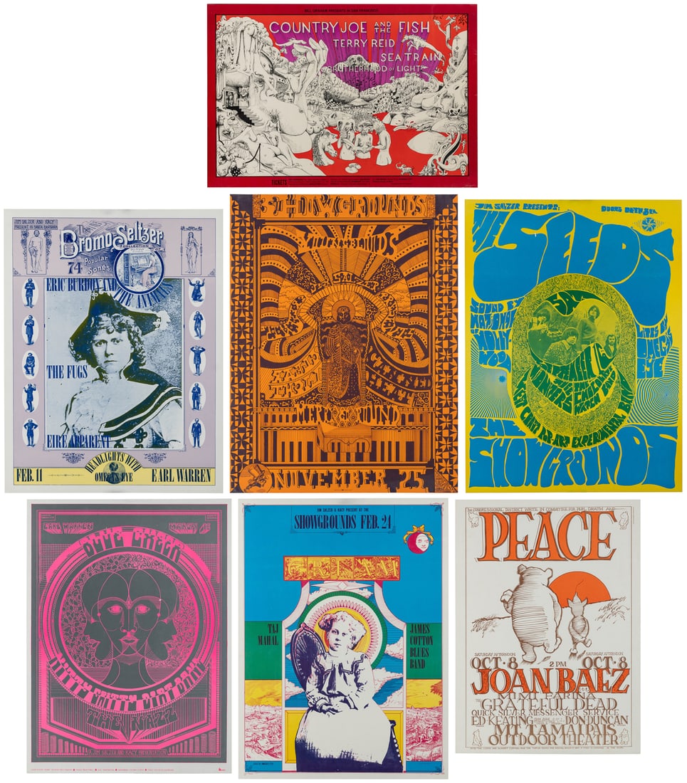 [CONCERT POSTERS]. Group of 7 psychedelic posters. (1 of 8)