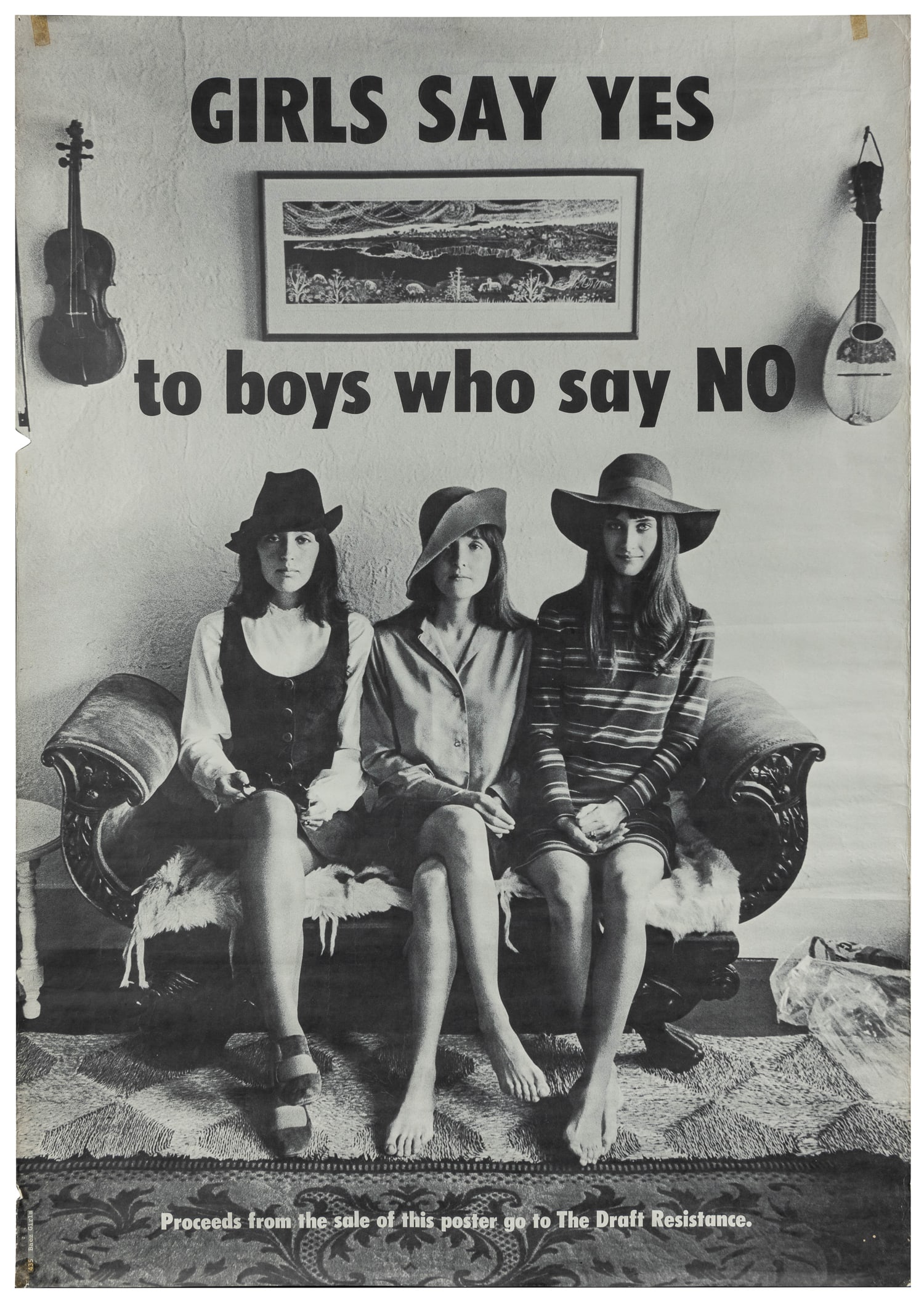 [ANTI - WAR]. Girls say yes to boys who say no. 1968. (1 of 1)