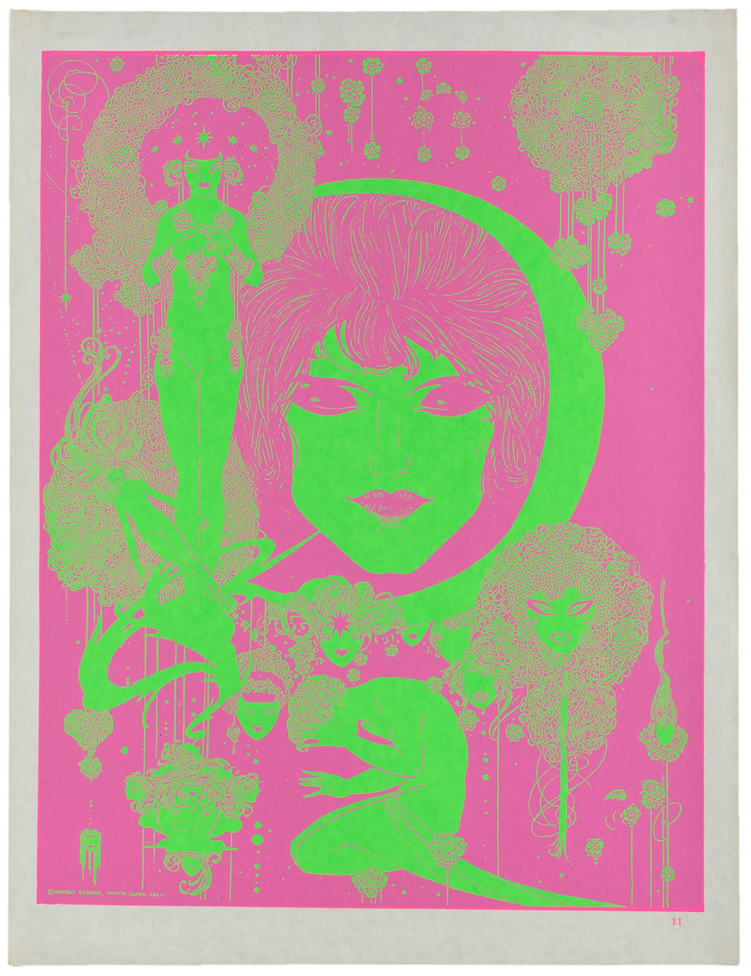 [BLACKLIGHT]. Nine Hambly Studios posters. - 5