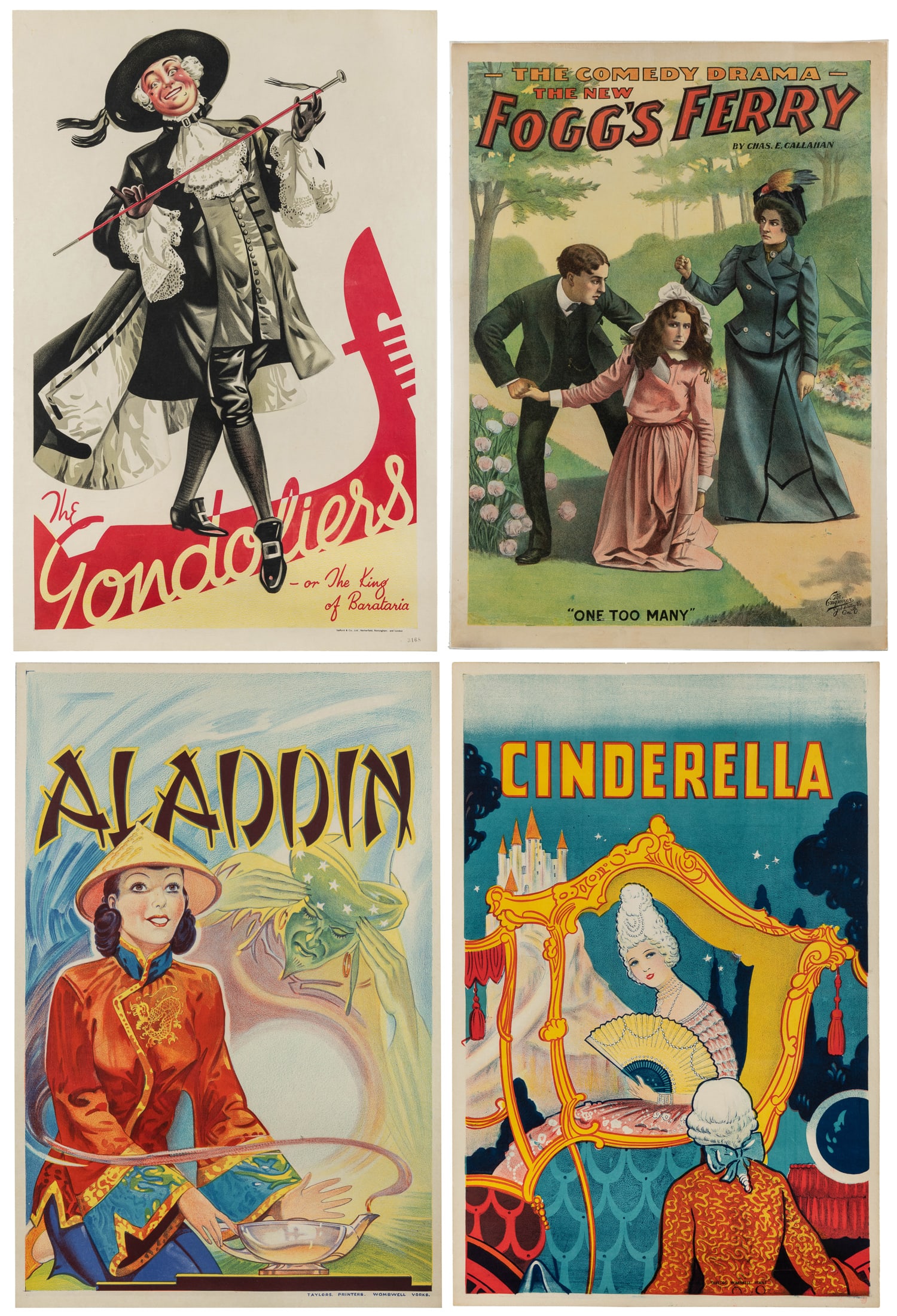 [THEATER]. Group of 4 pantomime and theater posters. (1 of 5)