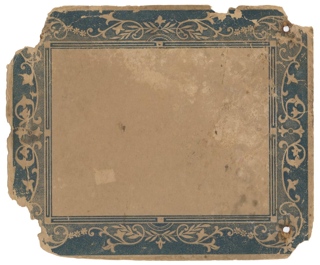 Antique Tattoo Flash Frame Sheet. UK, Early 20th Century: Antique Tattoo Flash Frame Sheet. UK, Early 20th Century. 12 x 10". Losses to edges with moderate toning with areas of discoloration; pinholes to corners, creasing to the sheet. Provenance: The Jonath