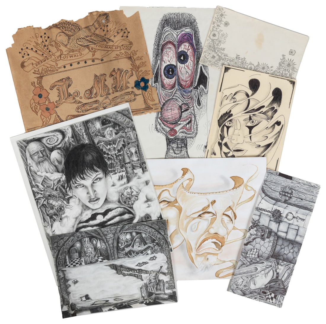 [PRISON ART]. Grouping of Prison Inmate Artwork, Late 20th Century (1 of 1)