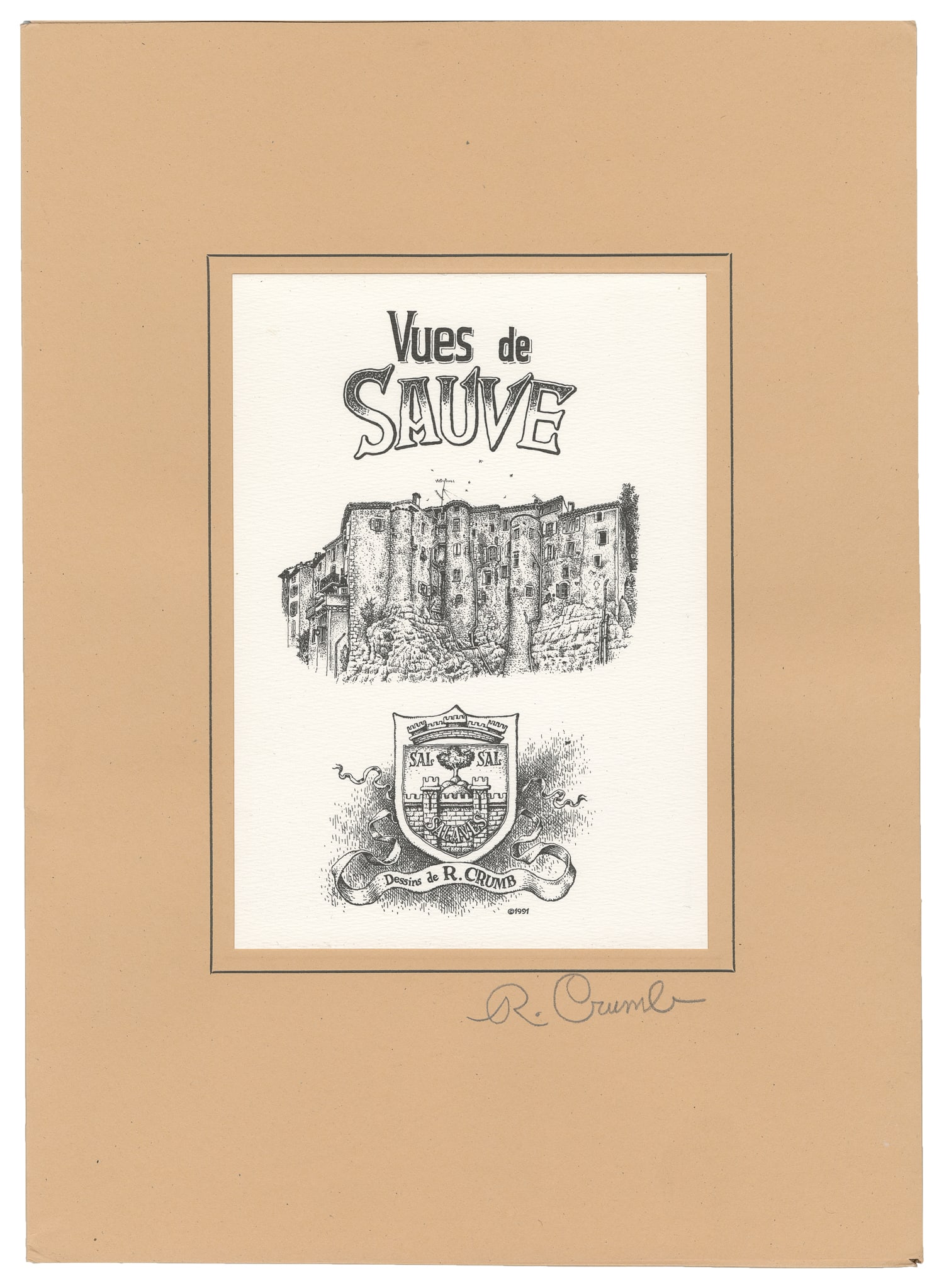 CRUMB, Robert (1943 - ). Vues de Sauve. (1 of 4)