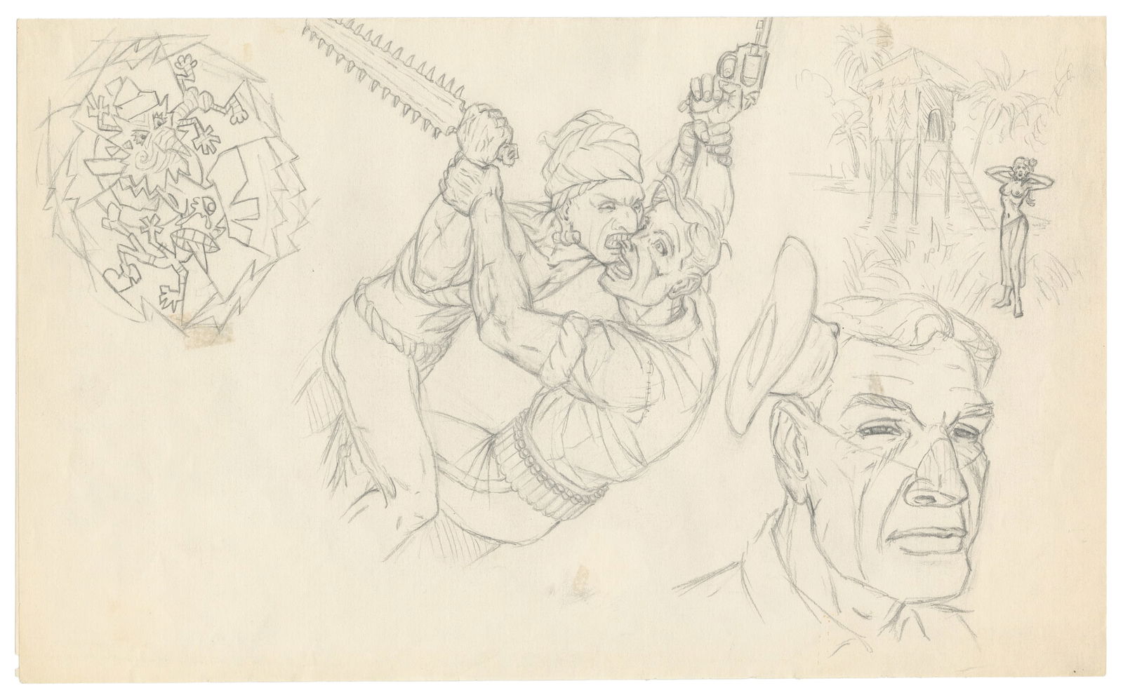 WILLIAMS, Robert (American, b. 1943). Four Sketches. - 6