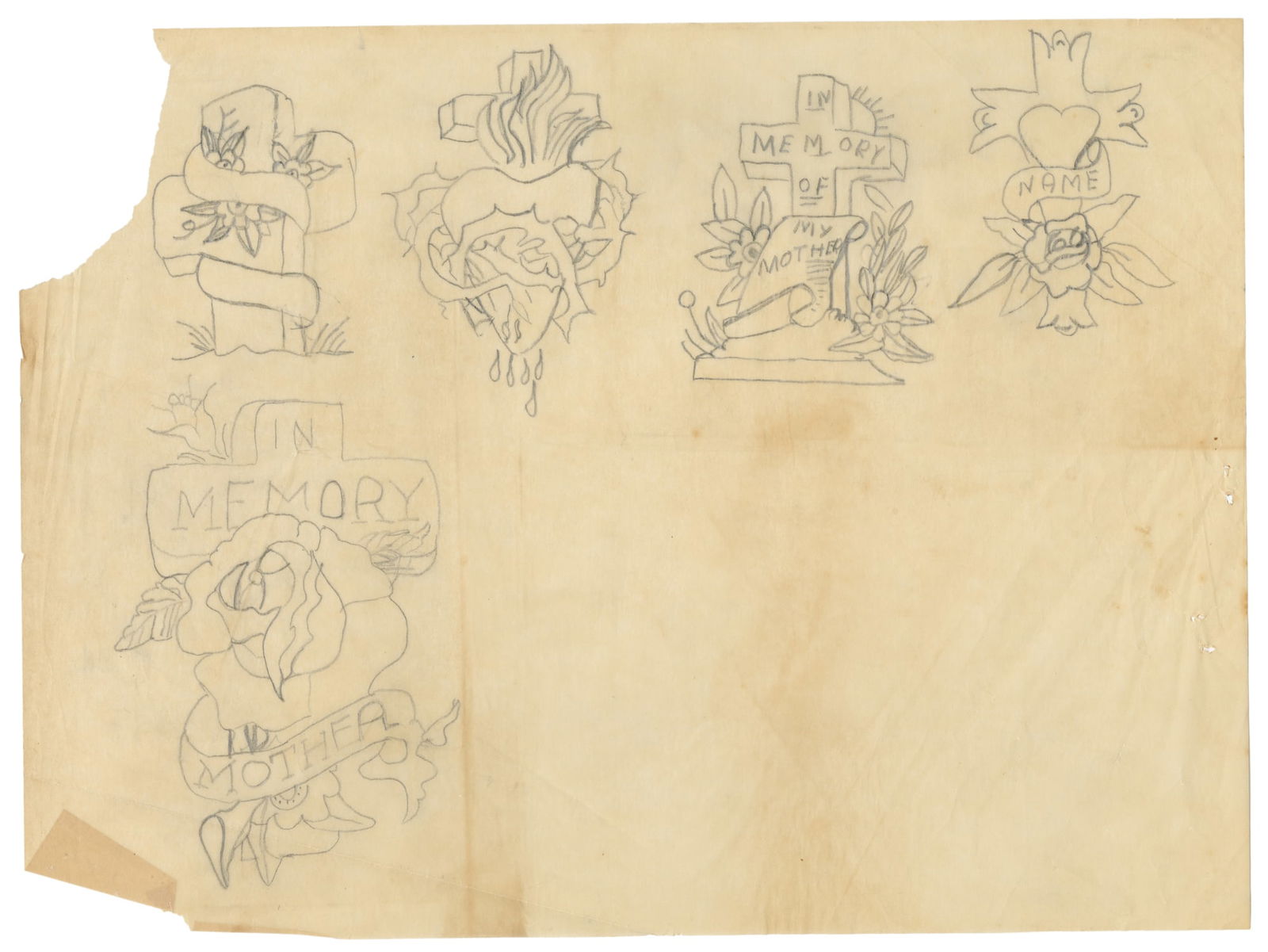 Two Jonathan Shaw Graphite Flash Sketches, 1980 - 7