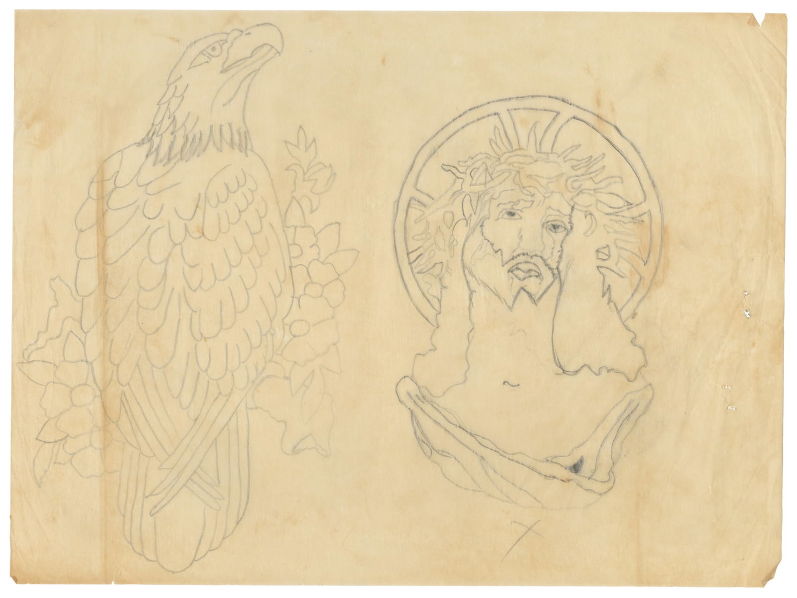 Two Jonathan Shaw Graphite Flash Sketches, 1980 - 8