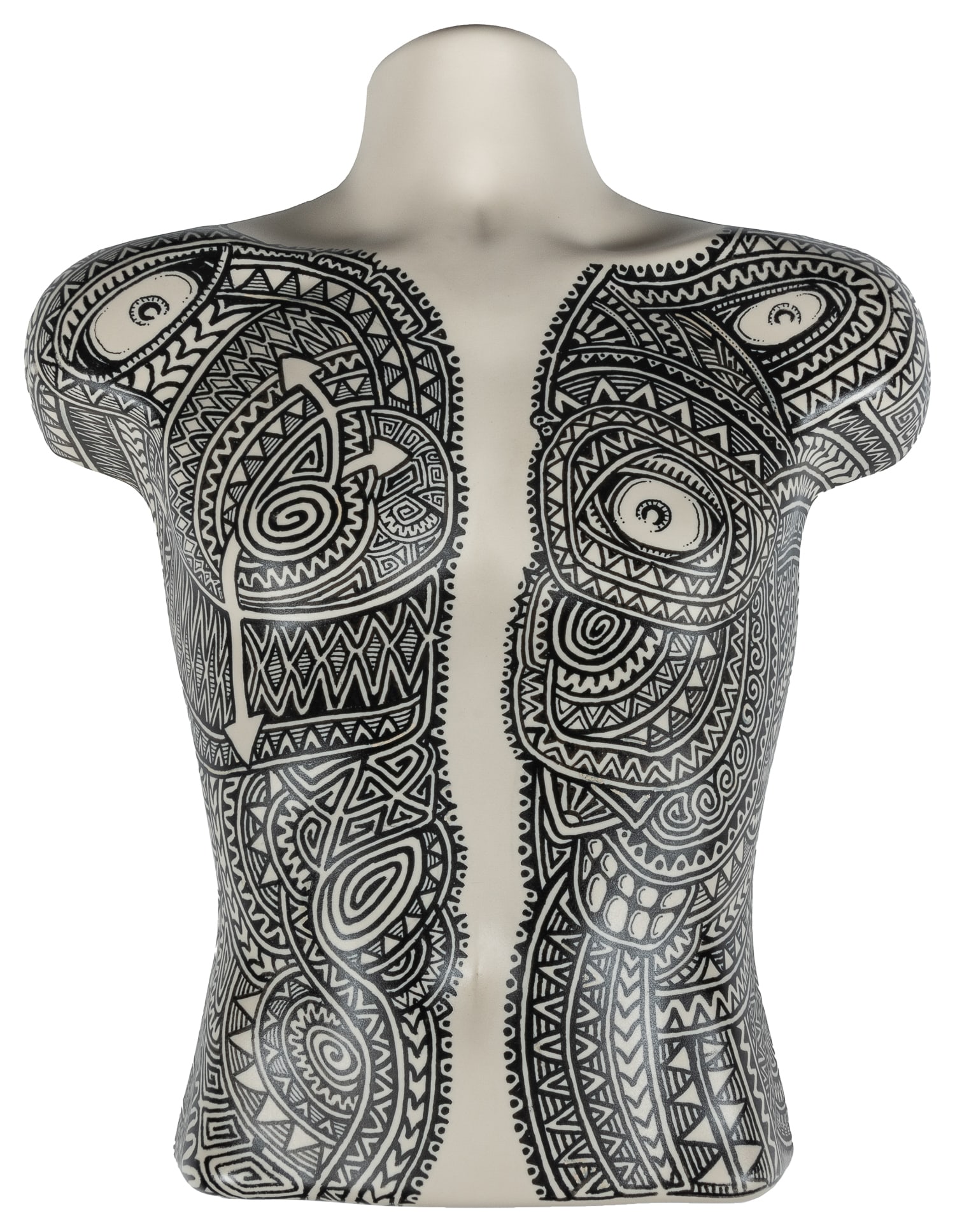 SHAW, Jonathan (American, b. 1953). Hand Painted Male Mannequin Torso. (1 of 3)