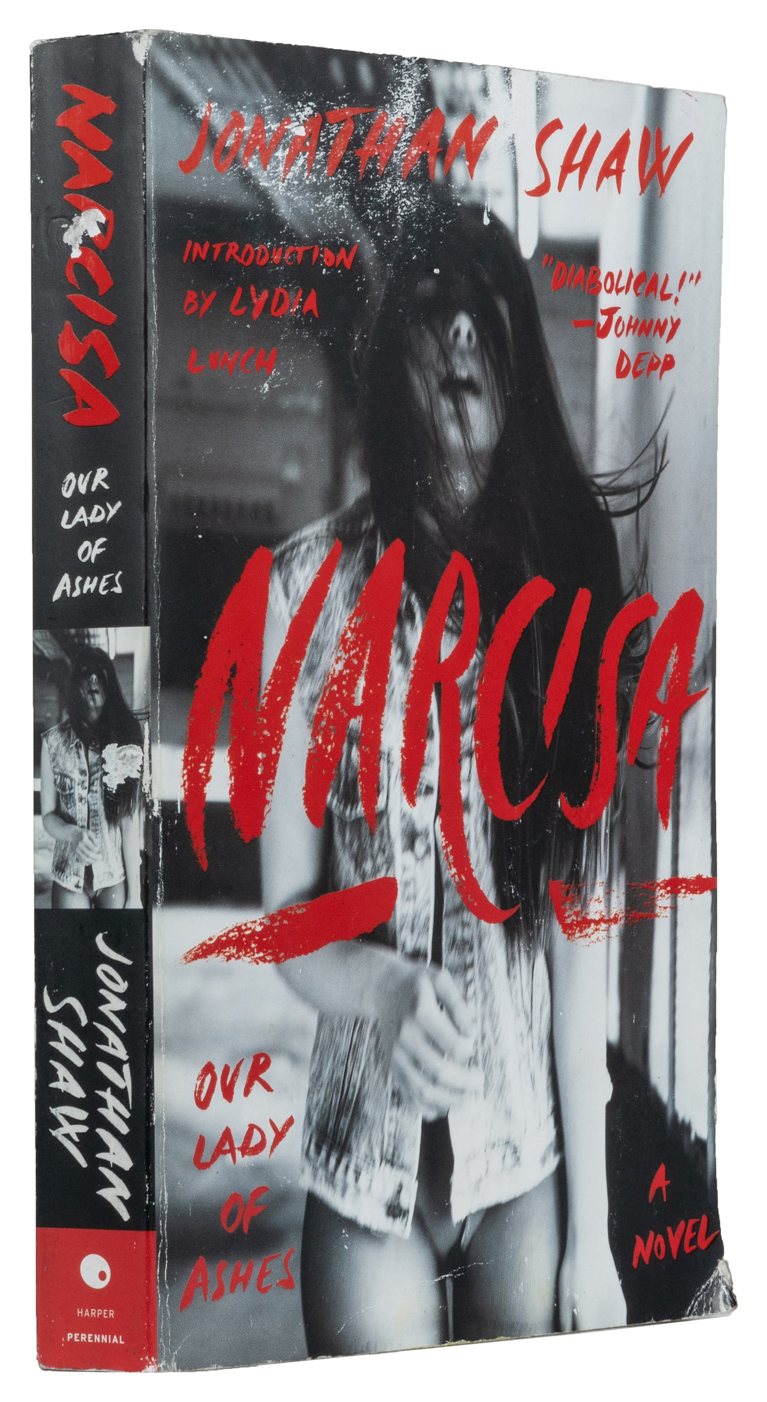 SHAW, Jonathan (American, b. 1953). Narcisa: Our Lady of Ashes.: SHAW, Jonathan (American, b. 1953). Narcisa: Our Lady of Ashes. Harper Perennial, 2015. Color softcover. Bears author's monogram signature and stamps. First edition.