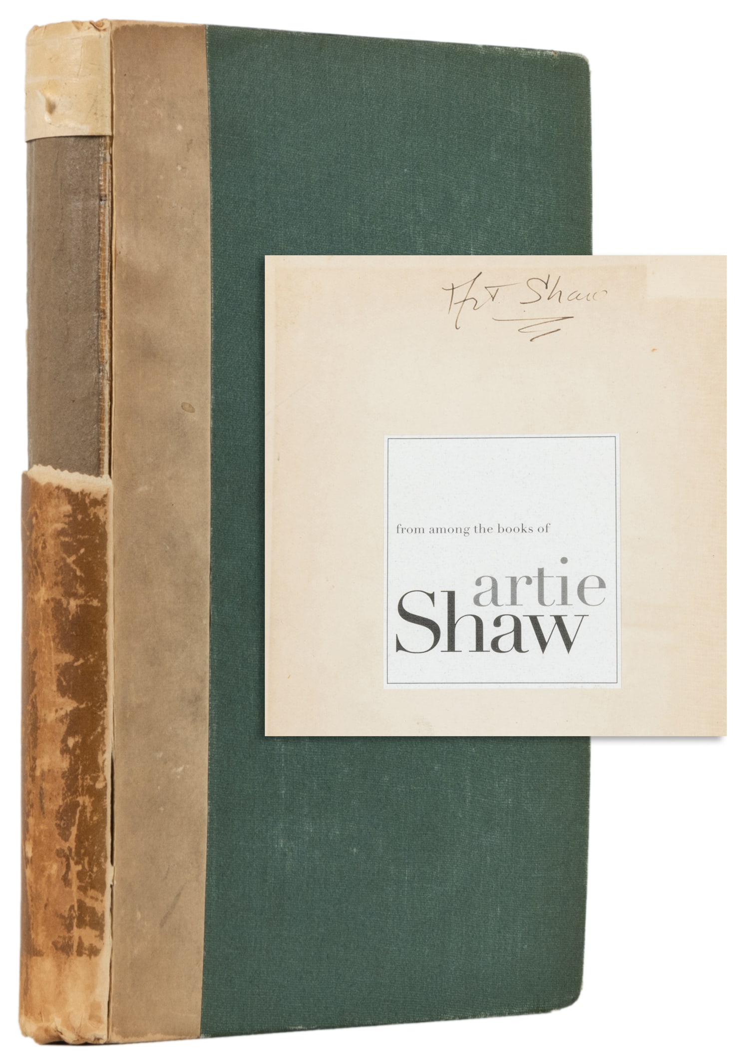 [SHAW, Artie (his copy)]. SCOTT, Walter. Letters on Demonology and Witchcraft.: [SHAW, Artie (his copy)]. SCOTT, Walter. Letters on Demonology and Witchcraft. London: George Routledge, 1885. Tan leather over green cloth (backstrip perished). From Morley's Universal Library. 8vo.