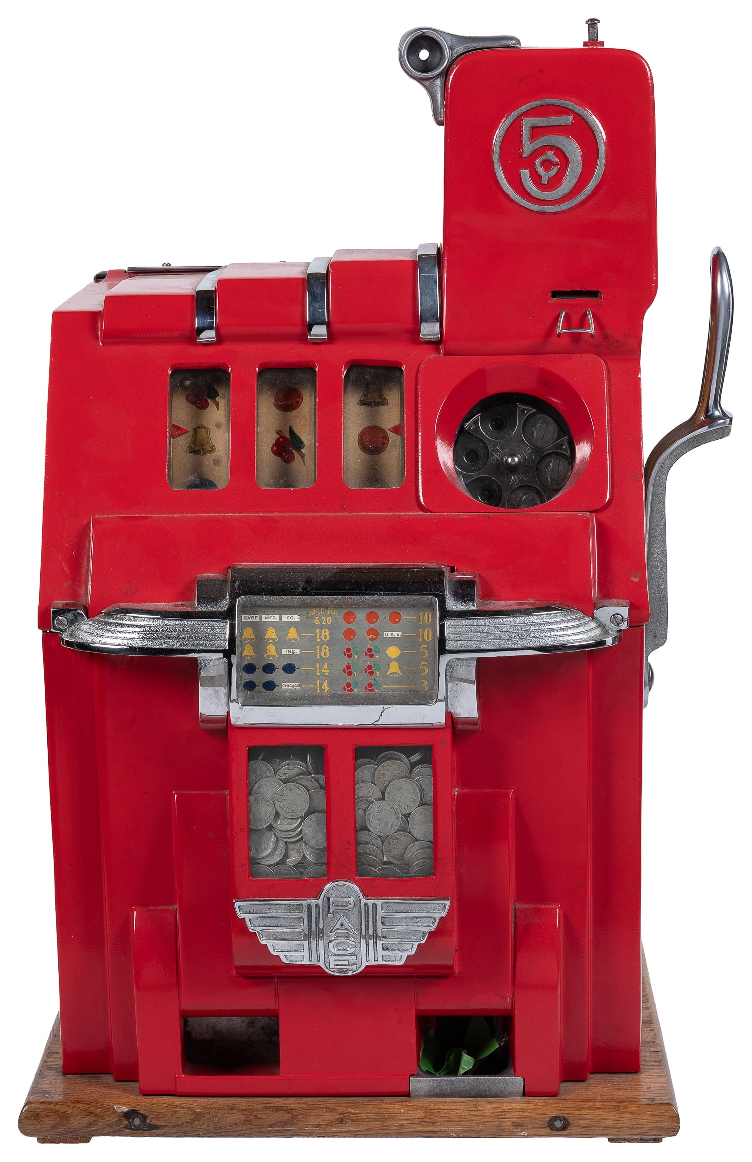 Pace 5 Cent Comet slot machine. Chicago: Pace Mfg. Co., ca. 1940s. (1 of 2)