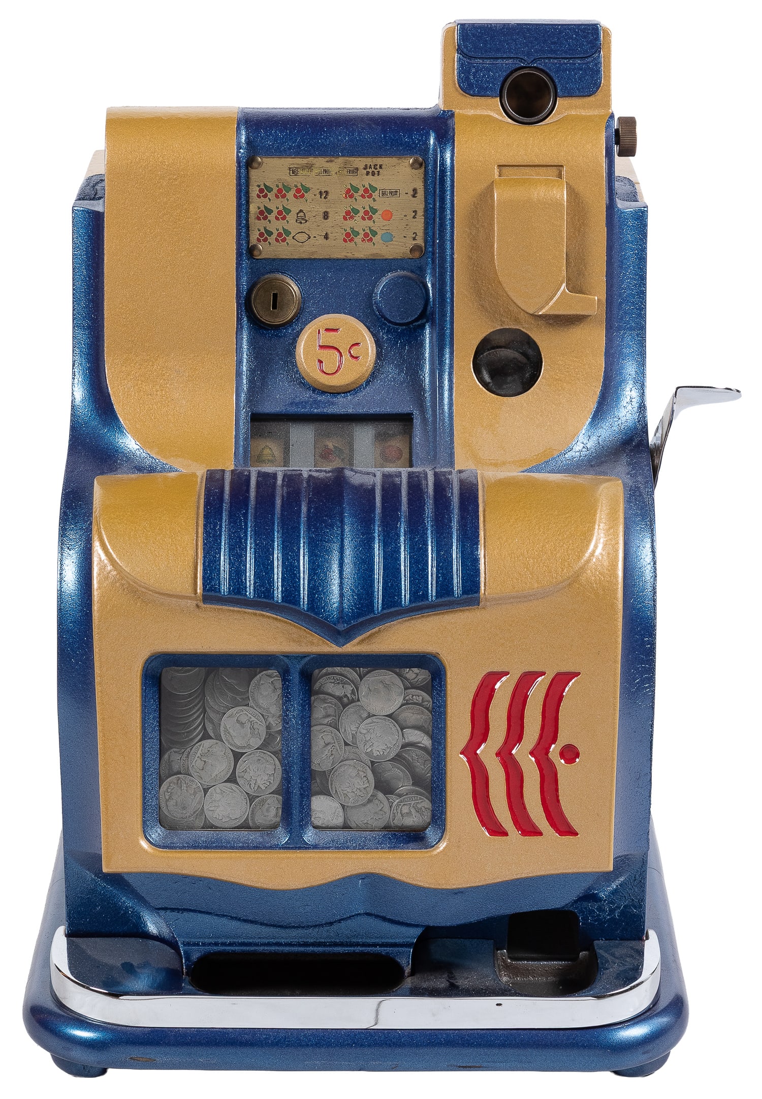 Mills 5 Cent QT Hash Mark Slot Machine. Chicago: Mills Novelty, ca. 1947. (1 of 2)