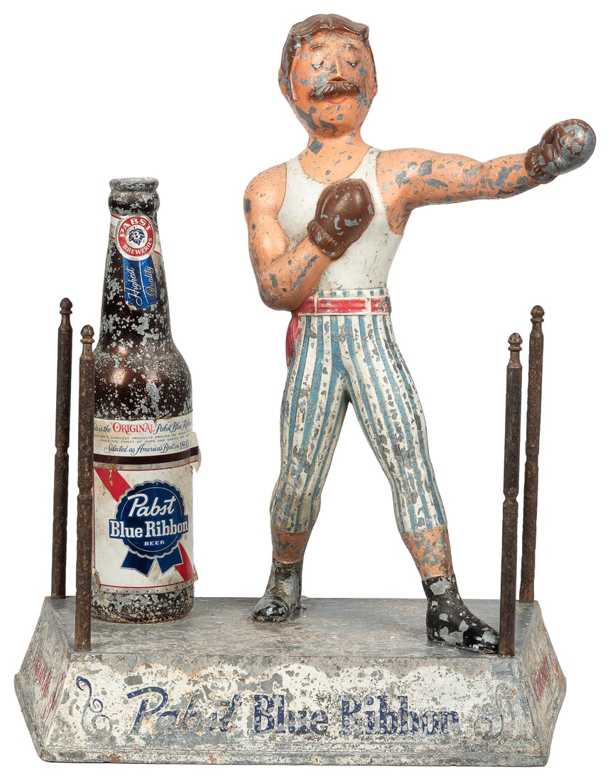 Pabst Blue Ribbon Boxer. Circa mid-20th century. (1 of 3)