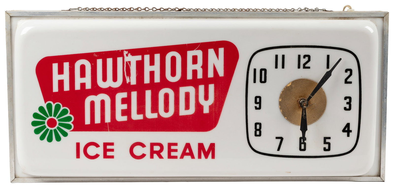 Hawthorn Mellody Ice Cream advertising clock. (1 of 1)