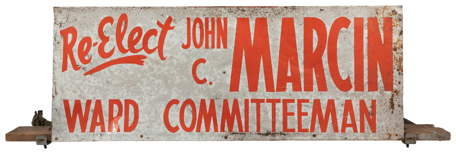 Re-Elect John C. Marcin Ward Committeeman tin signs. (1 of 1)