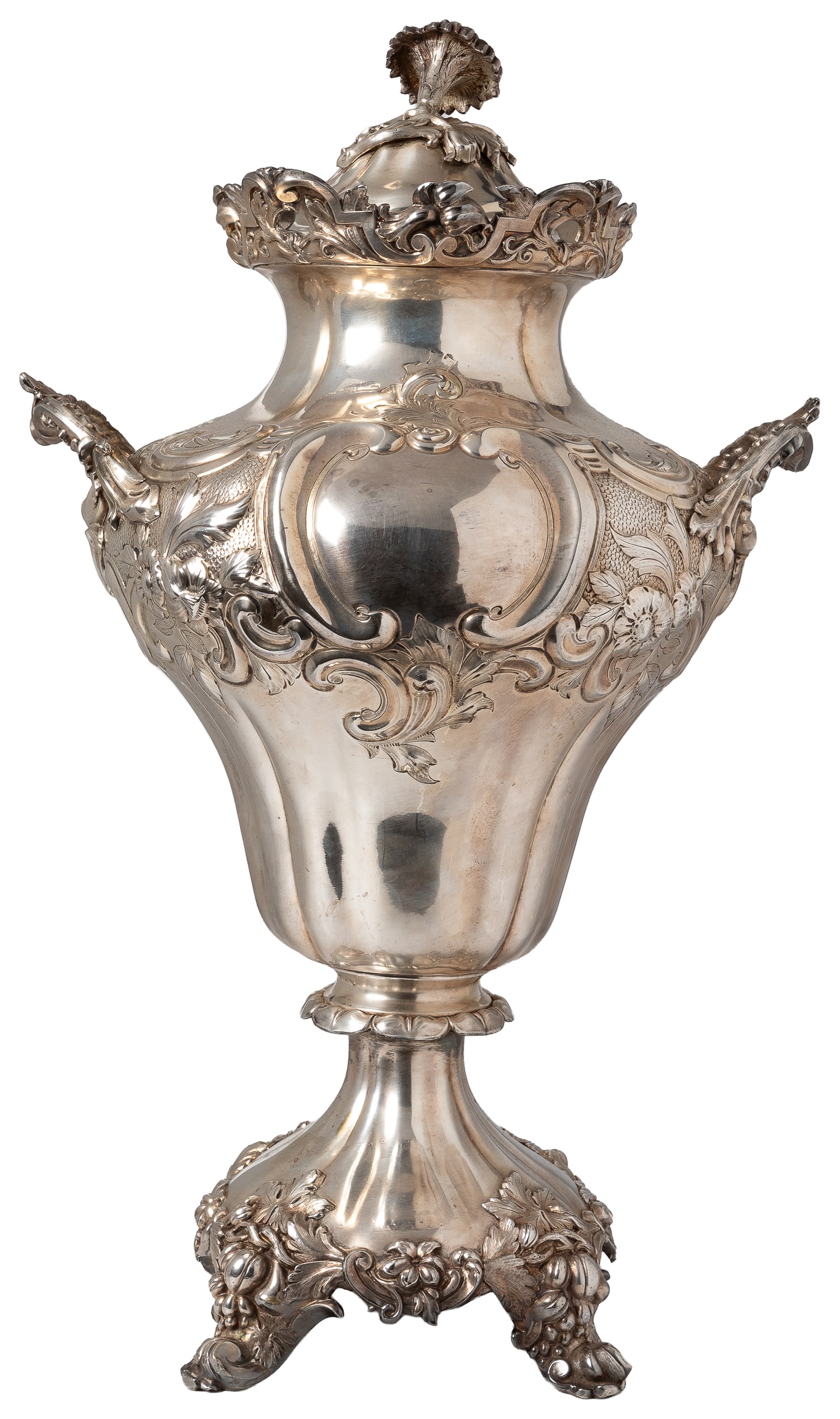 Victorian silverplate large samovar. - 2