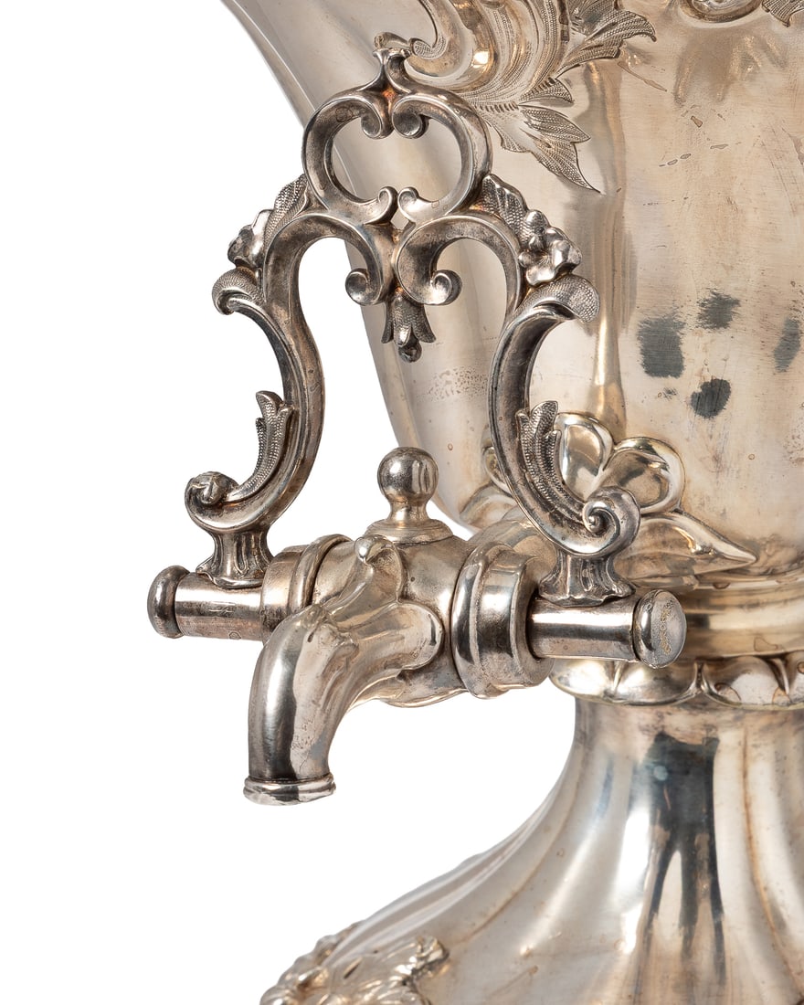 Victorian silverplate large samovar. - 3