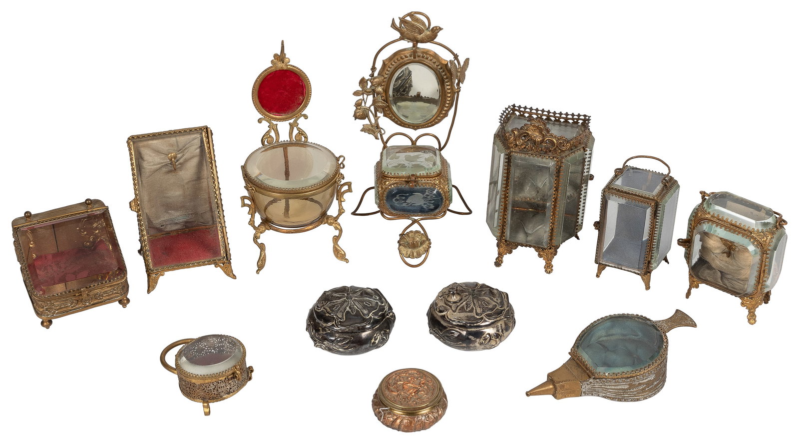 A dozen jewelry caskets and boxes. (1 of 1)