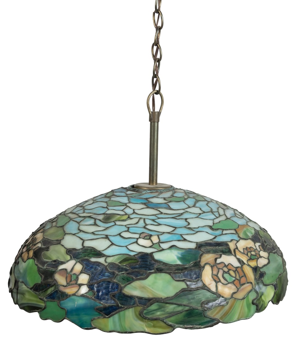 American leaded glass lamp shade. (1 of 6)