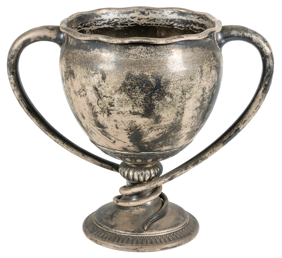 Sterling silver two-handled trophy cup. (1 of 3)