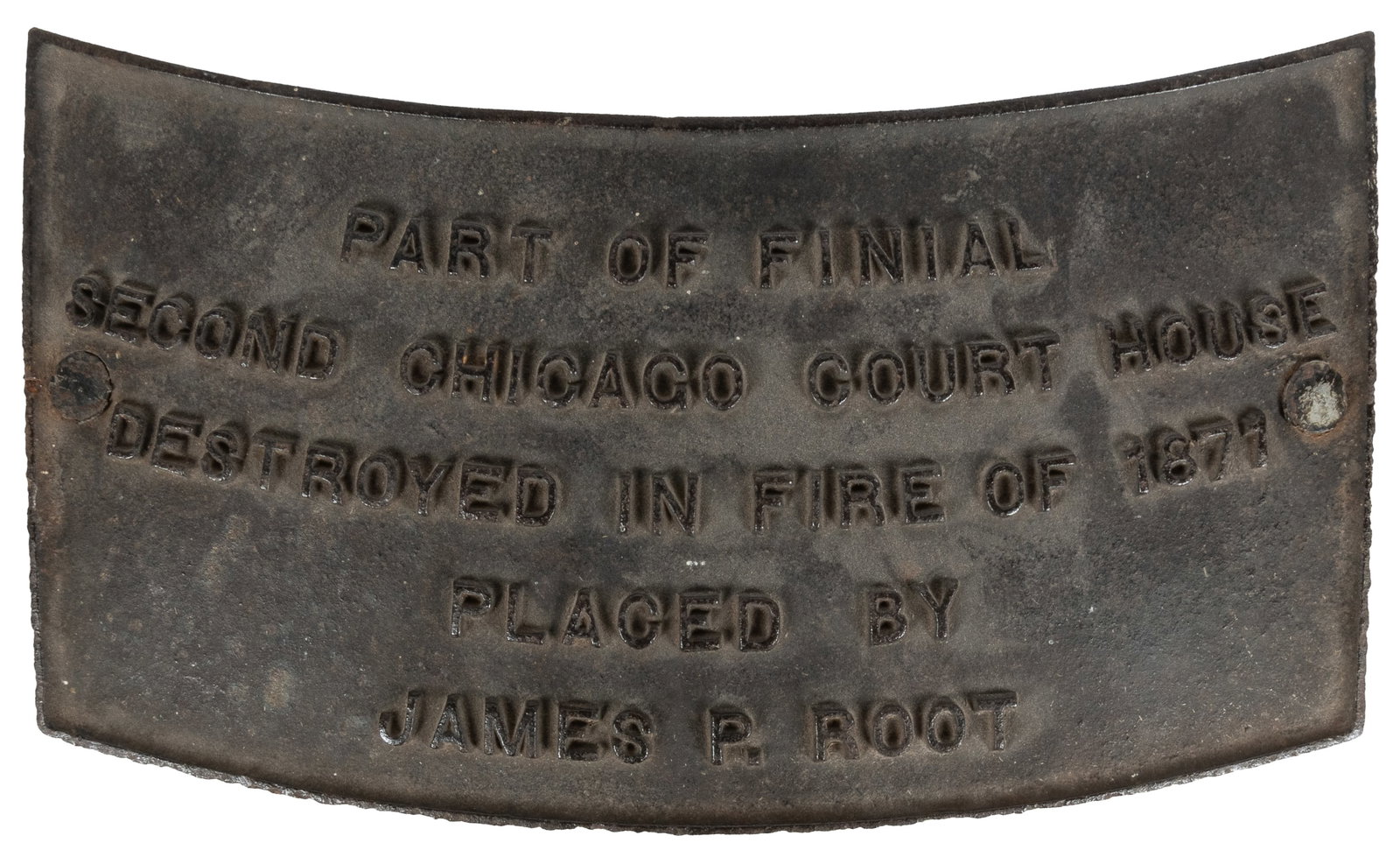 [CHICAGO]. Part of Finial Second Chicago Court House Destroyed in Fire of 1871. (1 of 1)