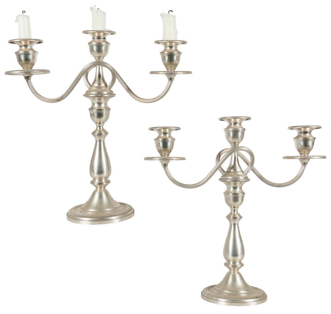 Pair of weighted sterling silver candelabra. (1 of 1)