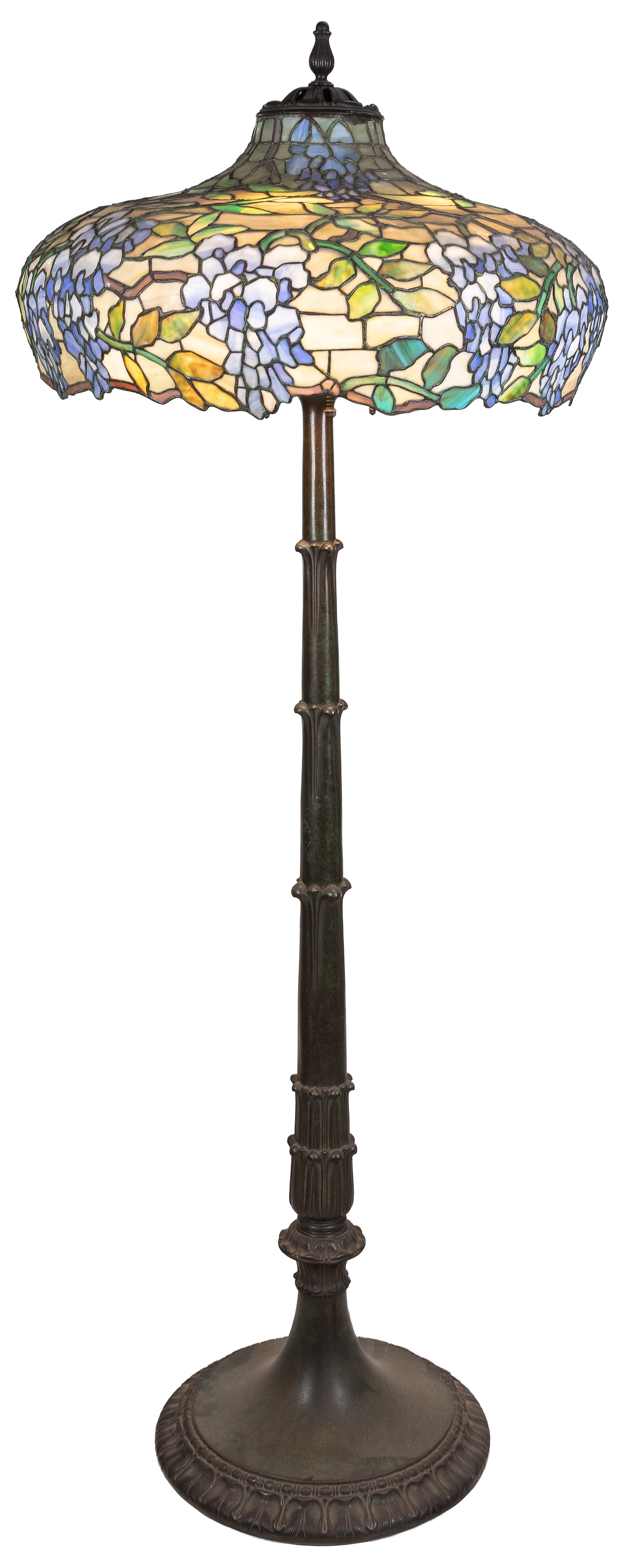 Tiffany style bronze floor lamp. (1 of 5)