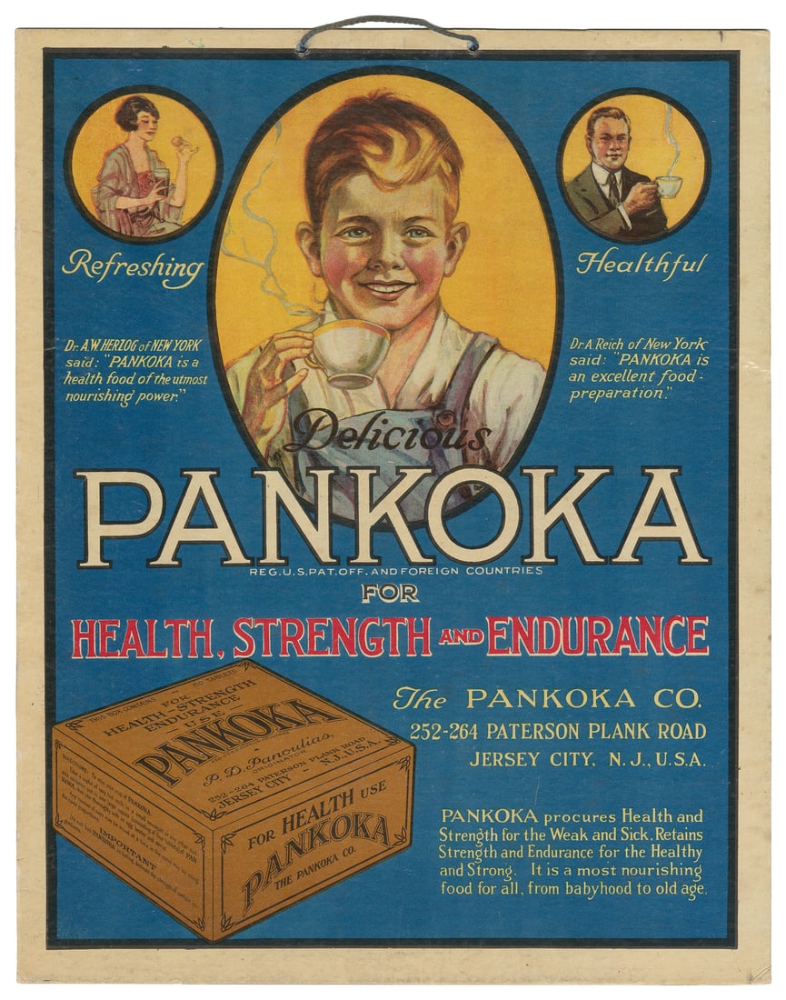 Pankoka for Health, Strength and Endurance advertising standee. (1 of 1)