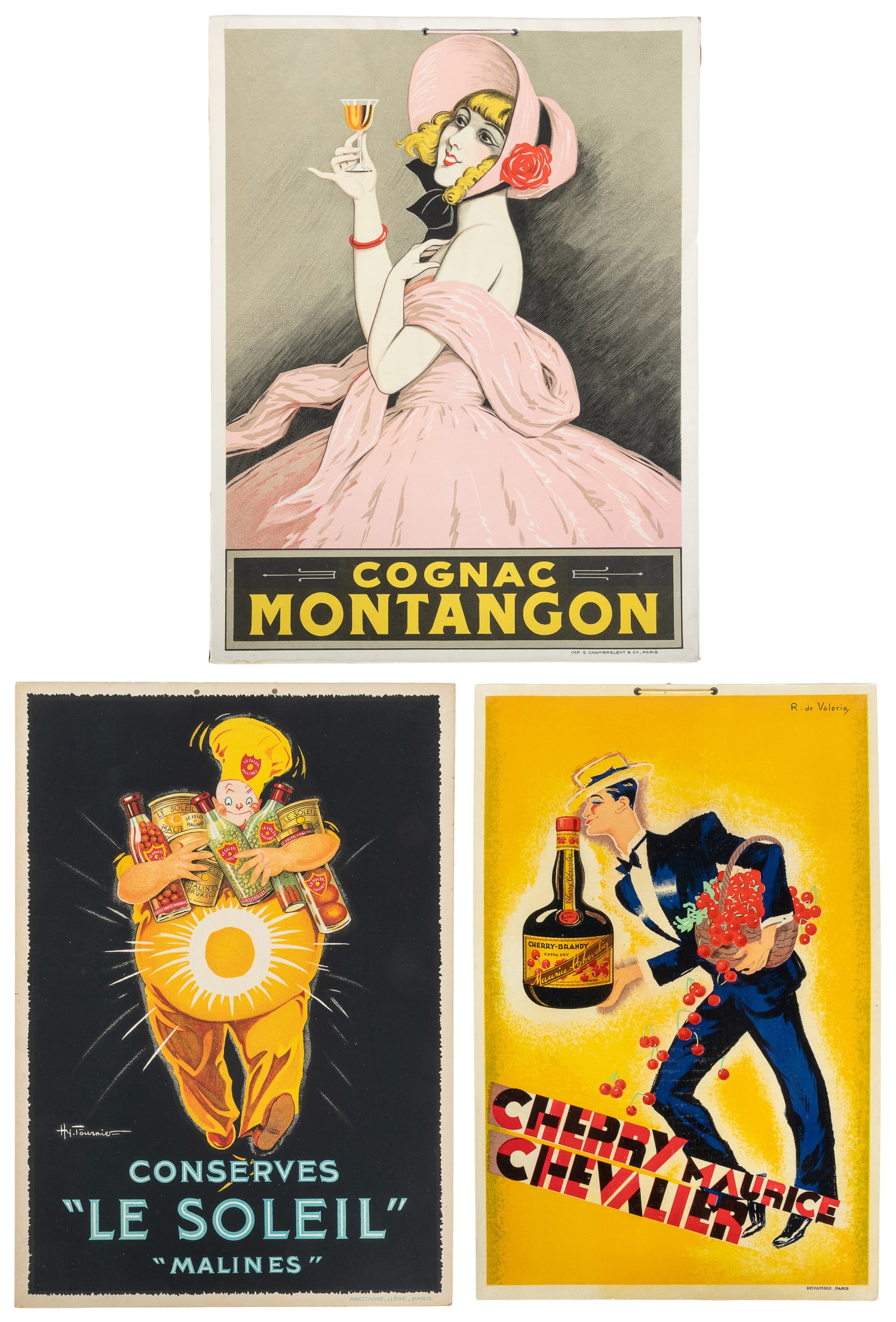 Three French advertising display signs. (1 of 4)