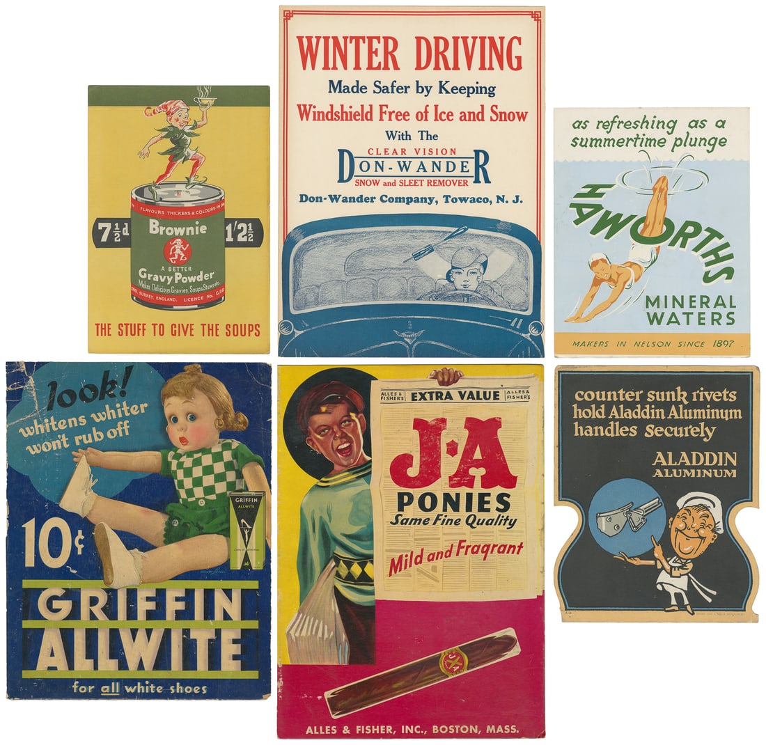 Six product advertising standees. (1 of 7)