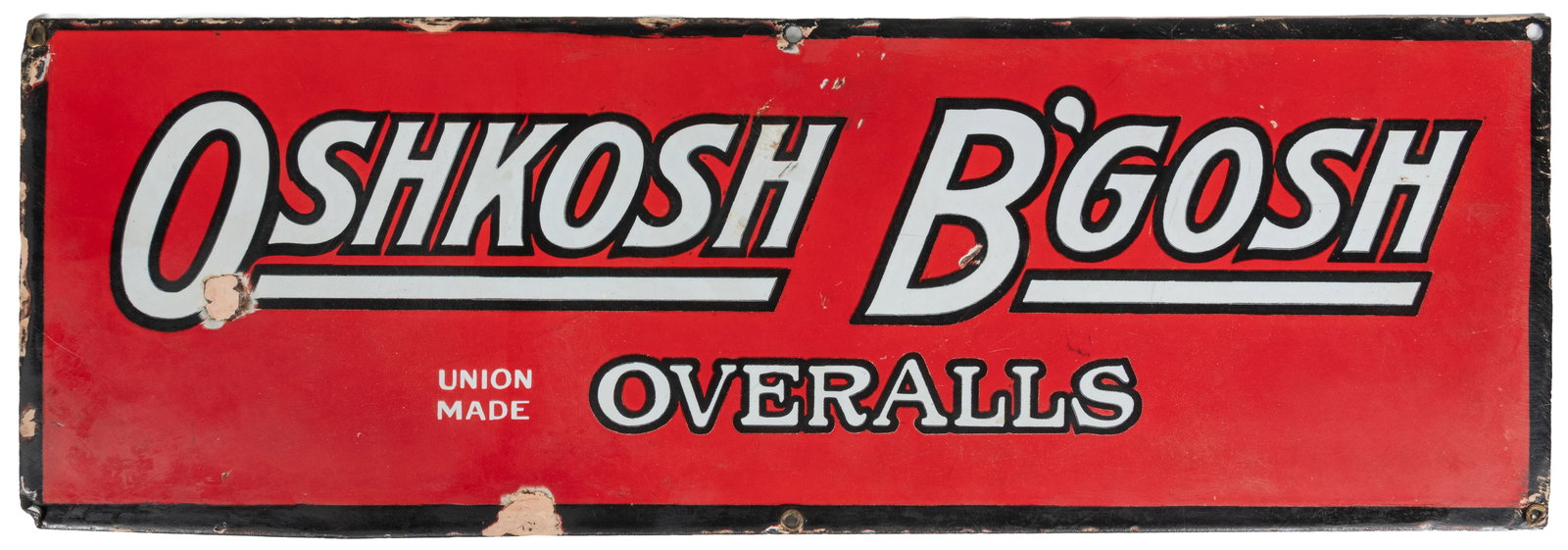Oshkosh B'Gosh Overalls porcelain sign. (1 of 2)