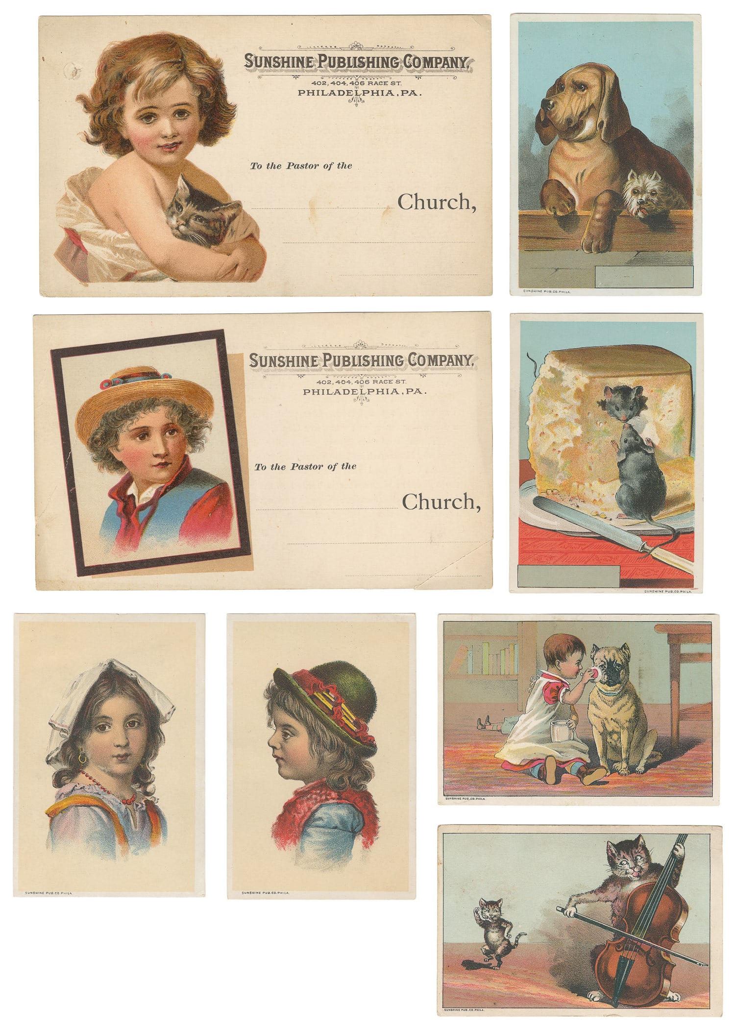 Sunshine Publishing Co. Trade and Post Card Collection. Philadelphia: Sunshine Publishing Co., late (1 of 2)