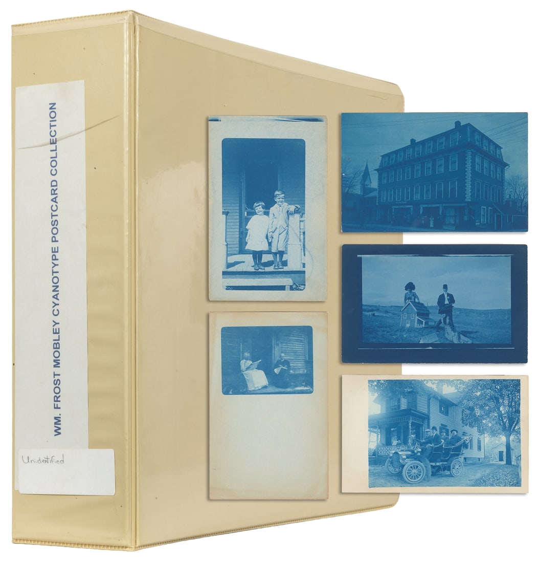 [POSTCARDS]. Album of over 250 cyanotype postcards and photographs. (1 of 5)